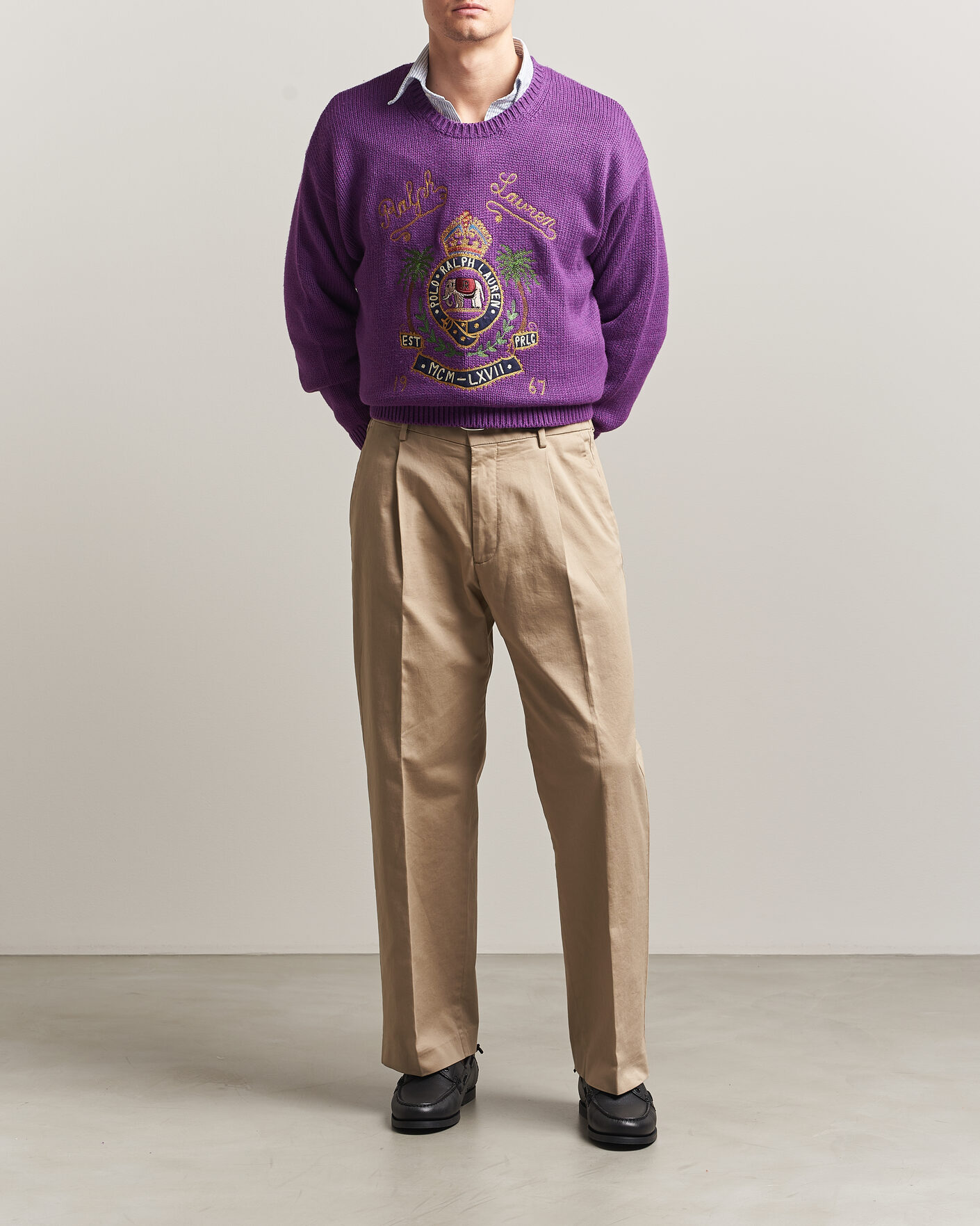 Uomini | Maglieria | Polo Ralph Lauren | Cotton Logo Sweater Purple Heahter