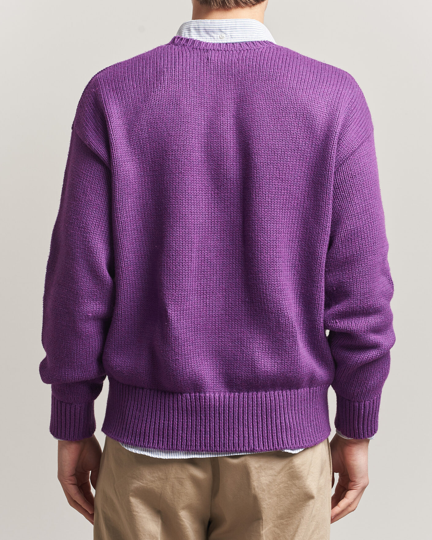 Uomini | Maglieria | Polo Ralph Lauren | Cotton Logo Sweater Purple Heahter