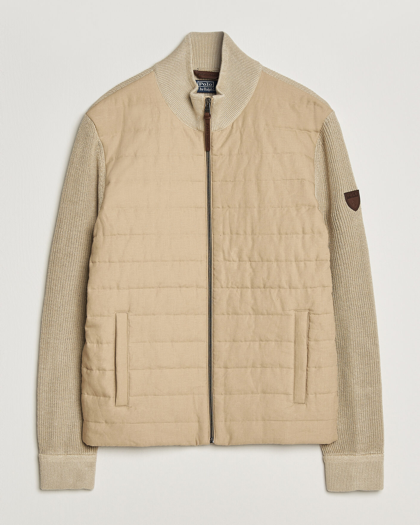 Uomini | Giacche | Polo Ralph Lauren | Linen Full Zip Sweater Coastal Beige