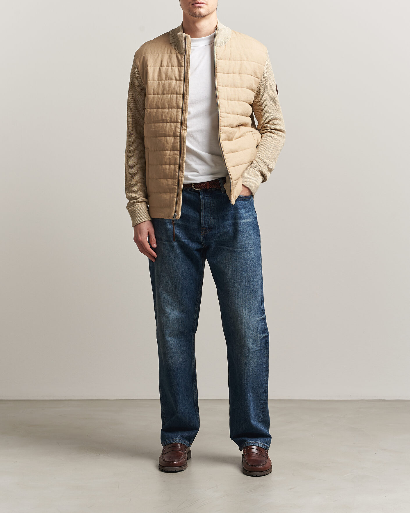 Uomini | Maglieria | Polo Ralph Lauren | Linen Full Zip Sweater Coastal Beige