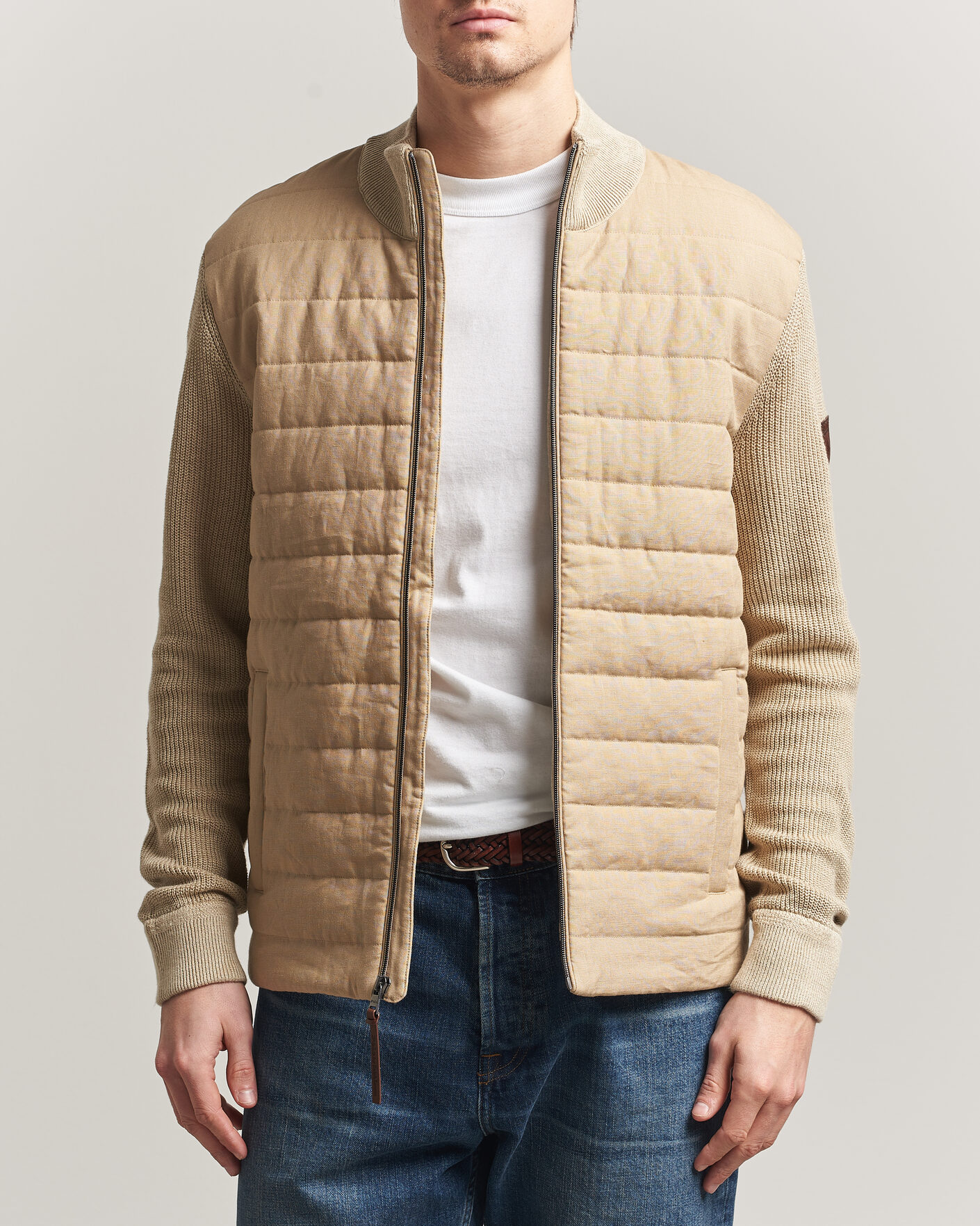 Uomini | Giacche | Polo Ralph Lauren | Linen Full Zip Sweater Coastal Beige
