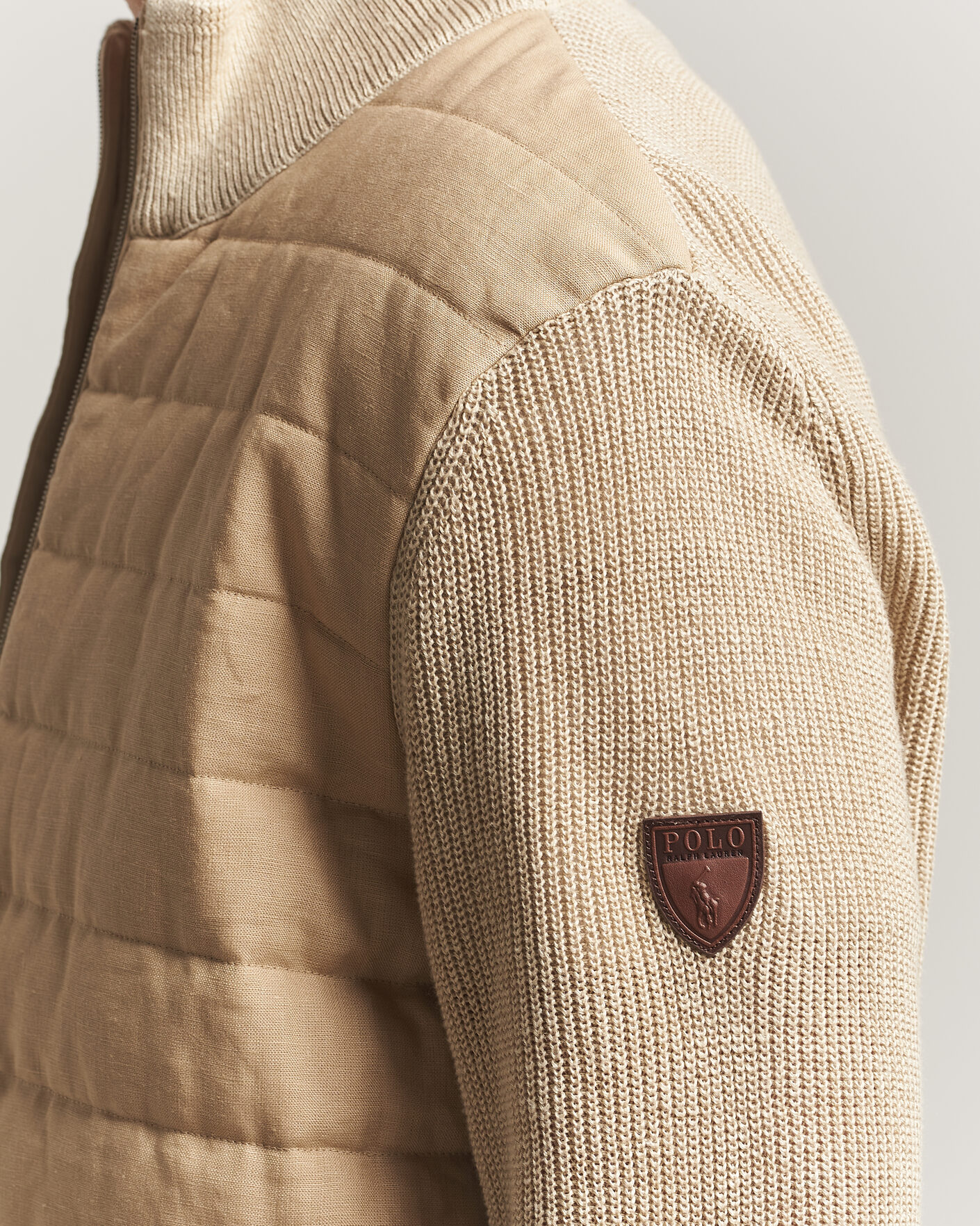 Uomini | Maglieria | Polo Ralph Lauren | Linen Full Zip Sweater Coastal Beige