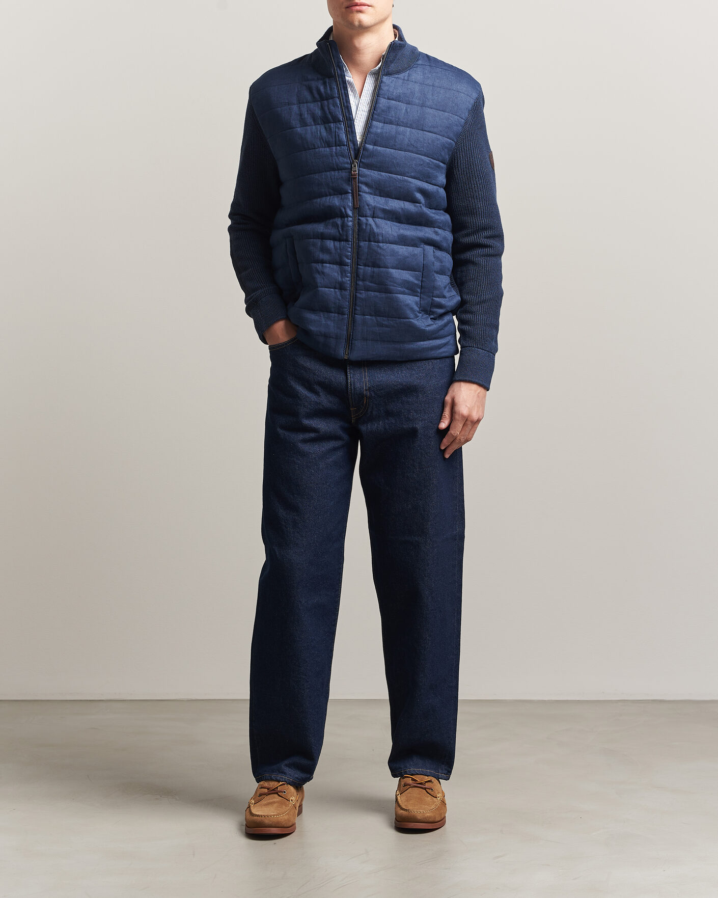Uomini | Maglieria | Polo Ralph Lauren | Linen Full Zip Sweater Navy