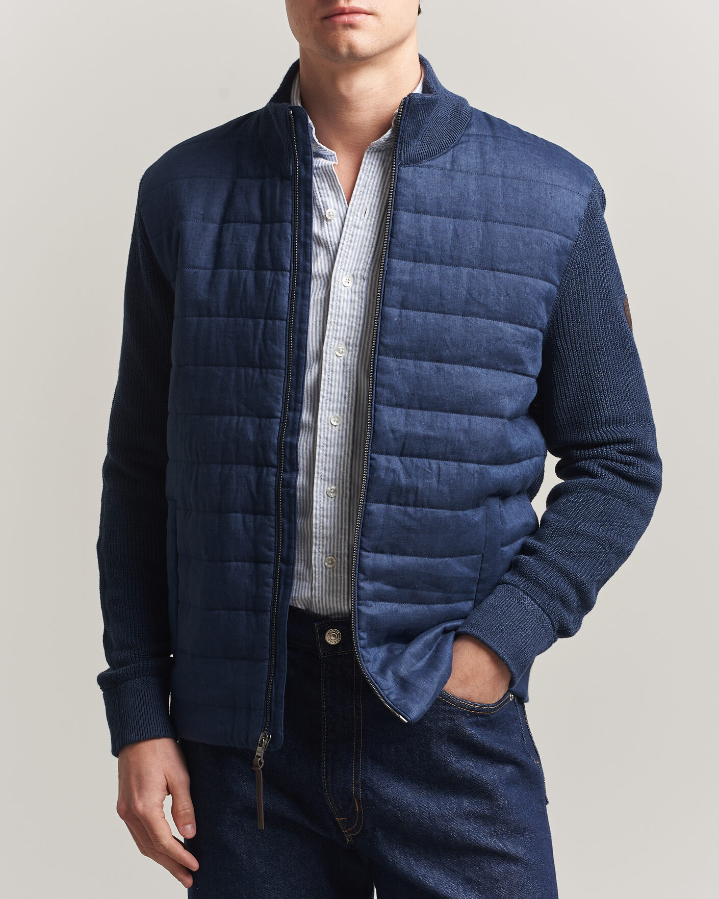 Uomini | Maglieria | Polo Ralph Lauren | Linen Full Zip Sweater Navy