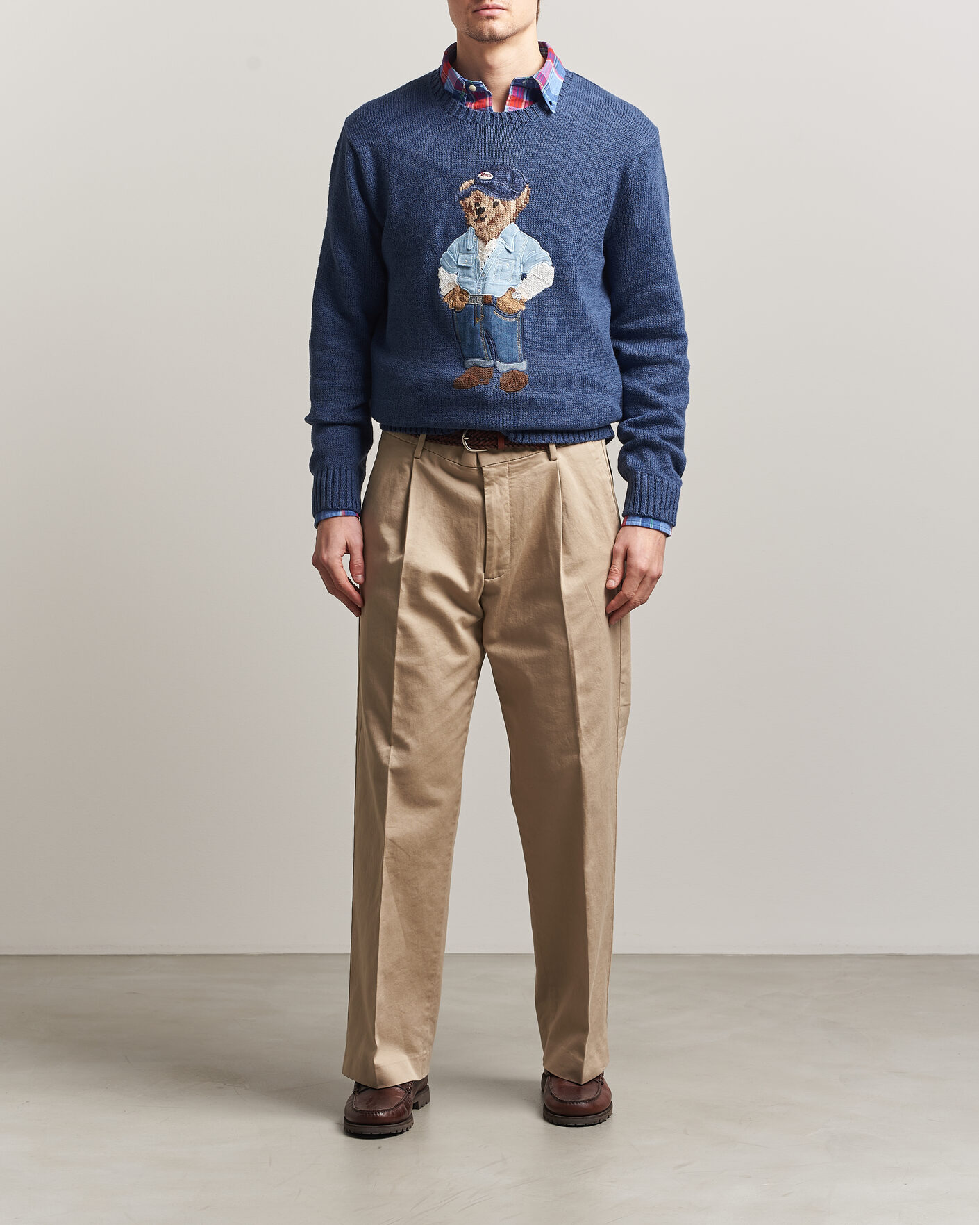 Uomini | Maglieria | Polo Ralph Lauren | Cotton Linen Bear Sweater Light Navy