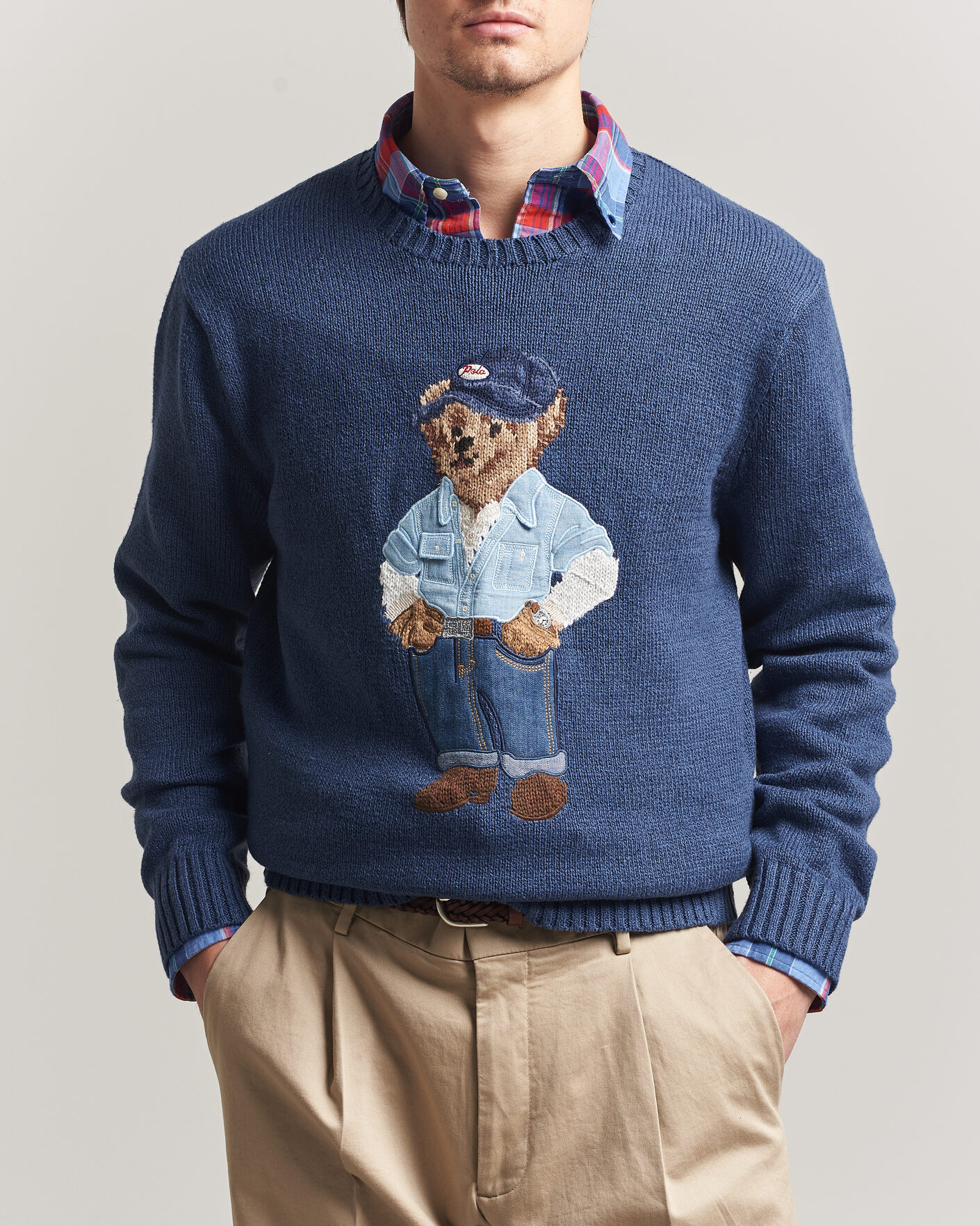 Uomini | Maglieria | Polo Ralph Lauren | Cotton Linen Bear Sweater Light Navy