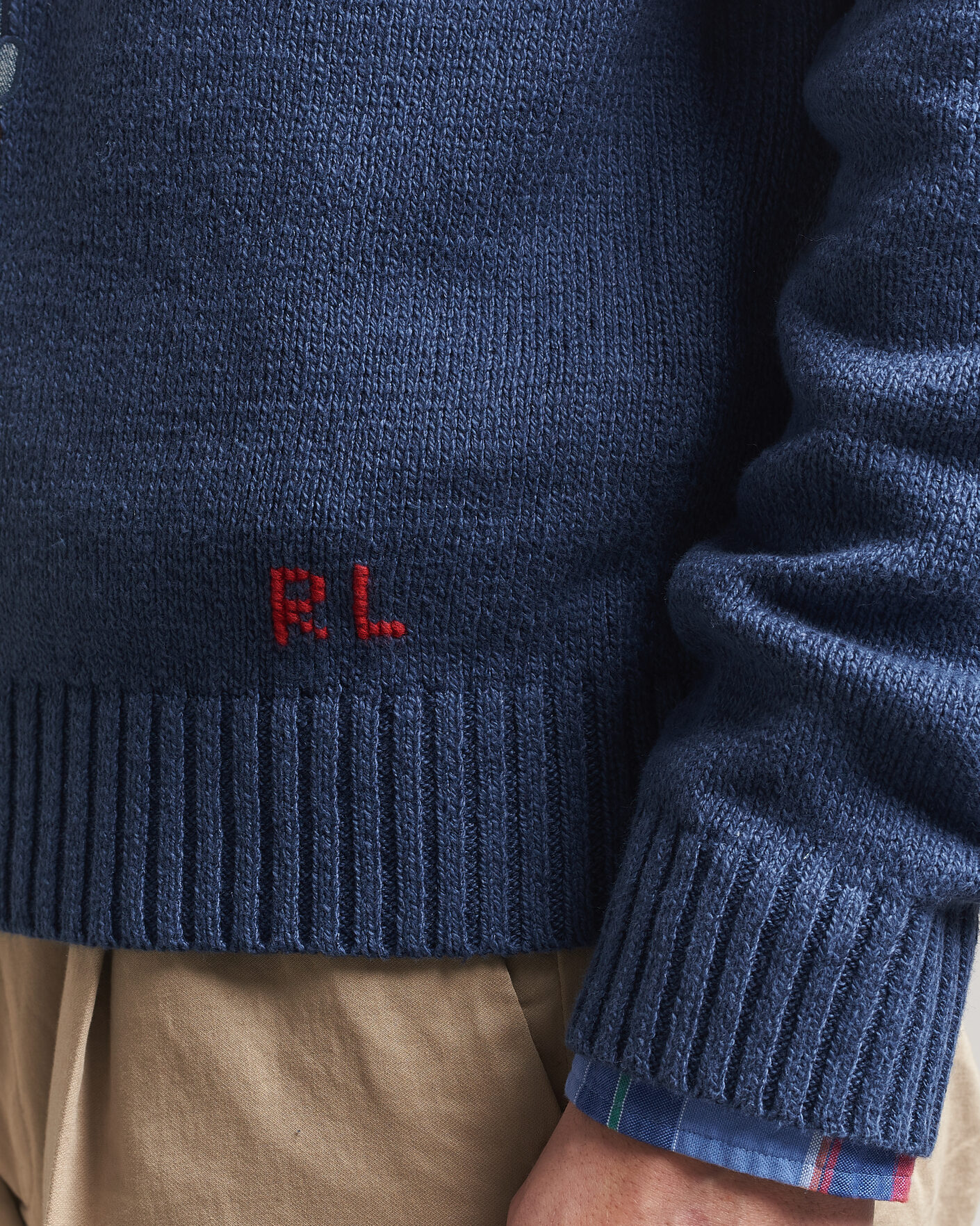 Uomini | Maglieria | Polo Ralph Lauren | Cotton Linen Bear Sweater Light Navy