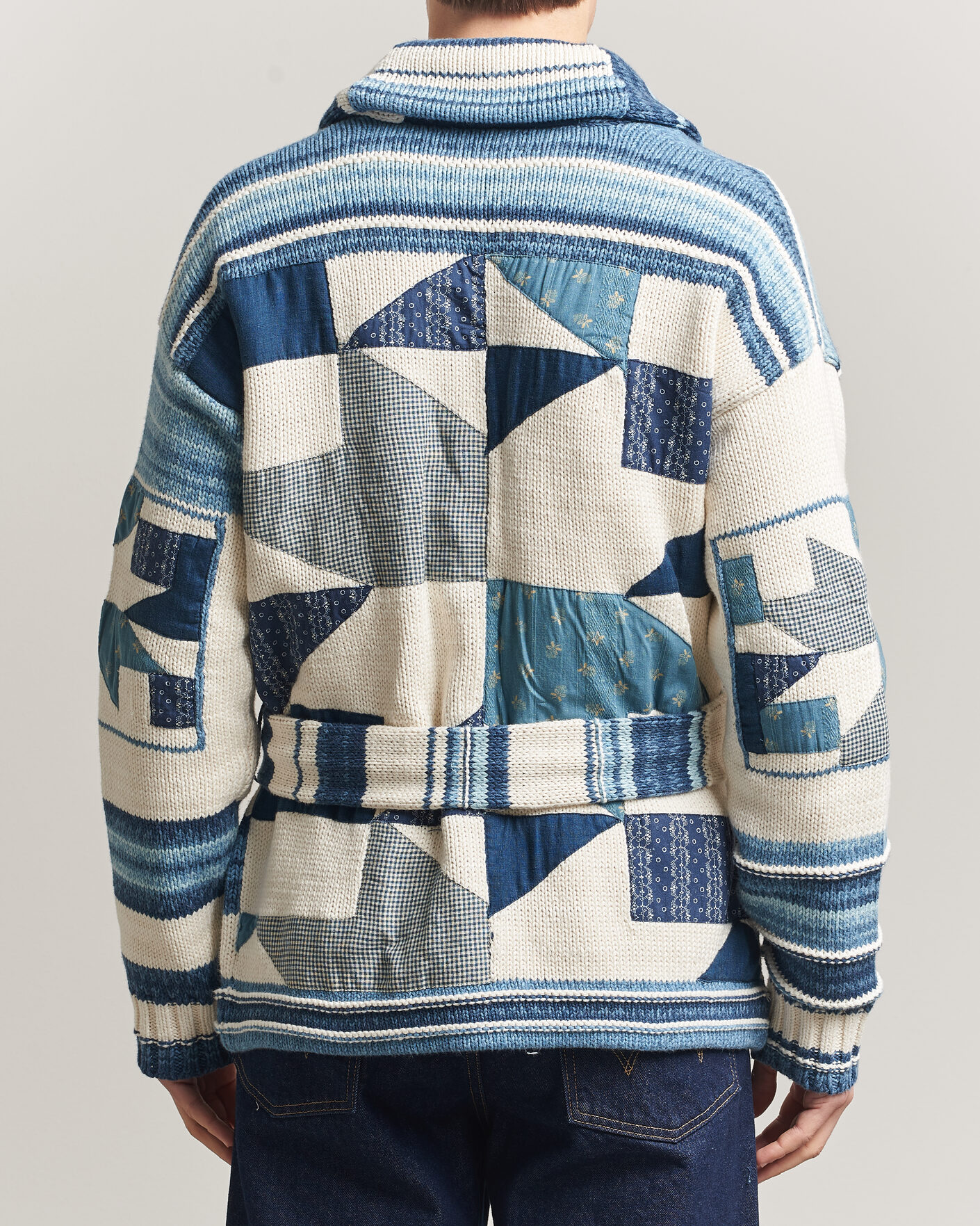 Uomini | Maglieria | Polo Ralph Lauren | Cotton Linen Cardigan Cream Blue Combo