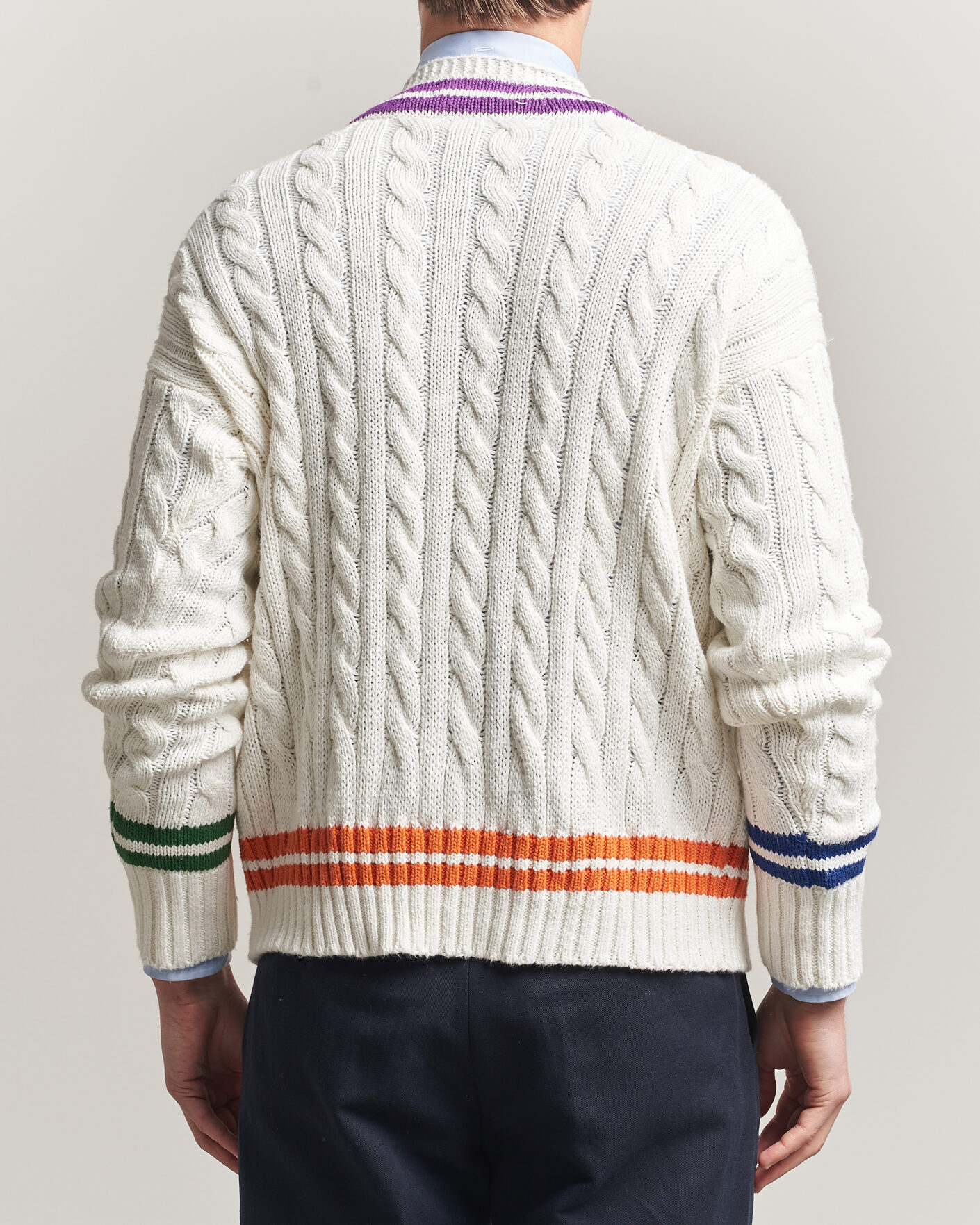 Uomini | Maglieria | Polo Ralph Lauren | Cotton Linen Blend Sweater Cream Combo