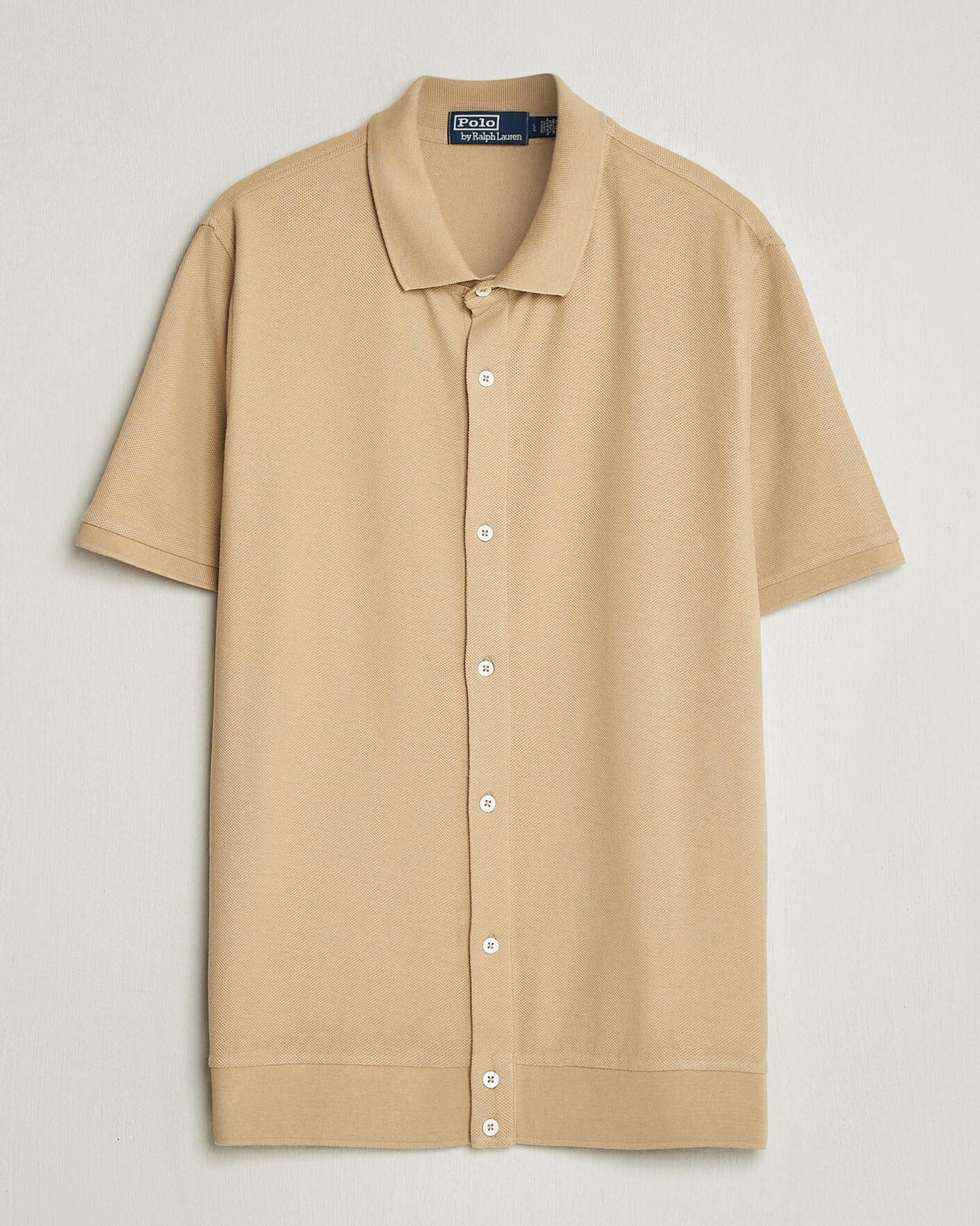 Uomini | Polo | Polo Ralph Lauren | Cotton Knitted Polo Coastal Beige