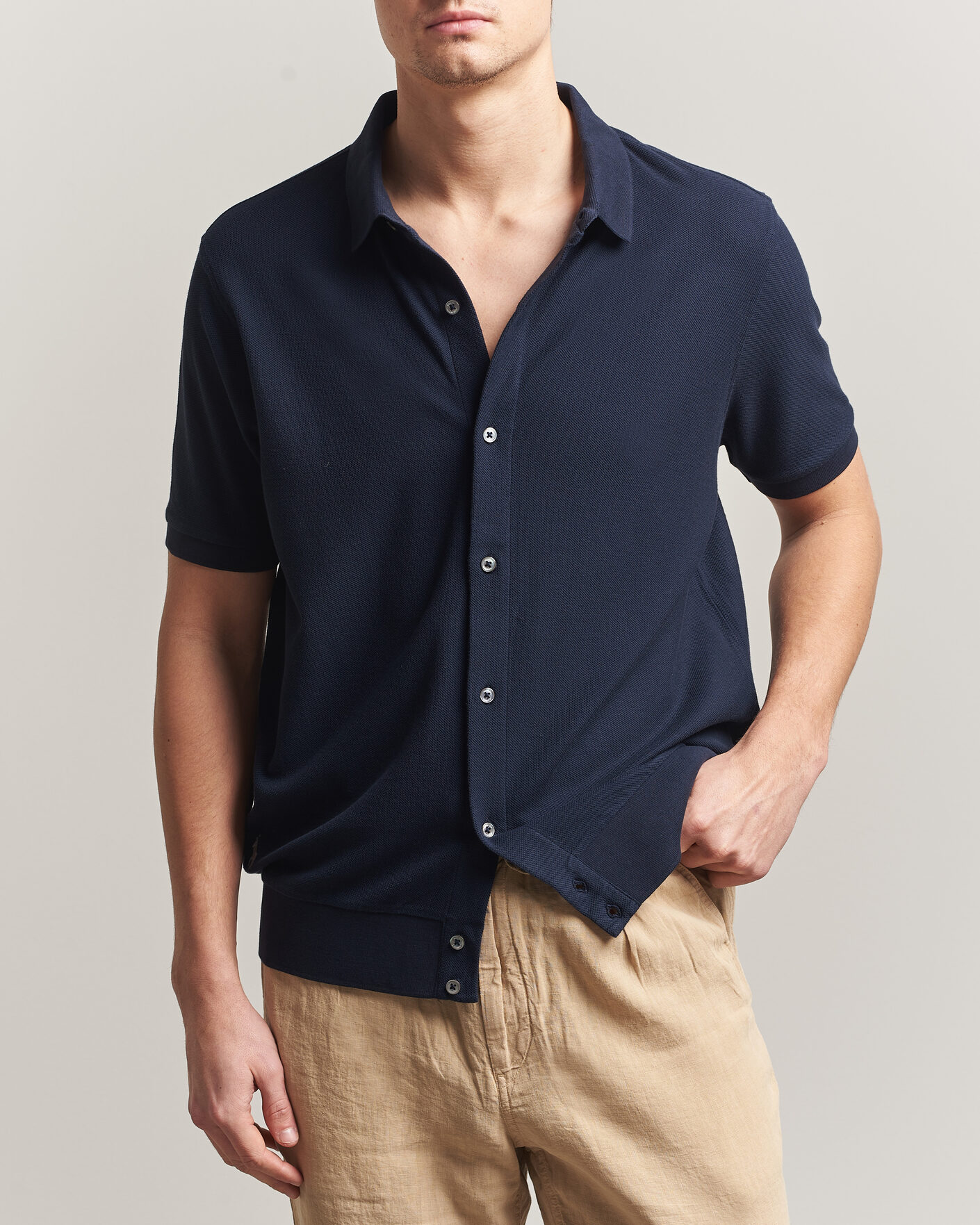 Uomini | Polo | Polo Ralph Lauren | Cotton Knitted Polo Aviator Navy