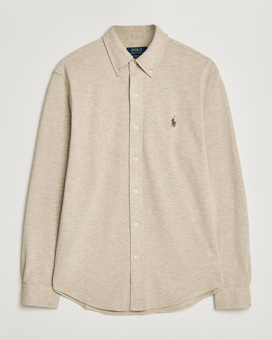 Uomini | Camicie | Polo Ralph Lauren | Featherweight Mesh Shirt Tuscan Beige