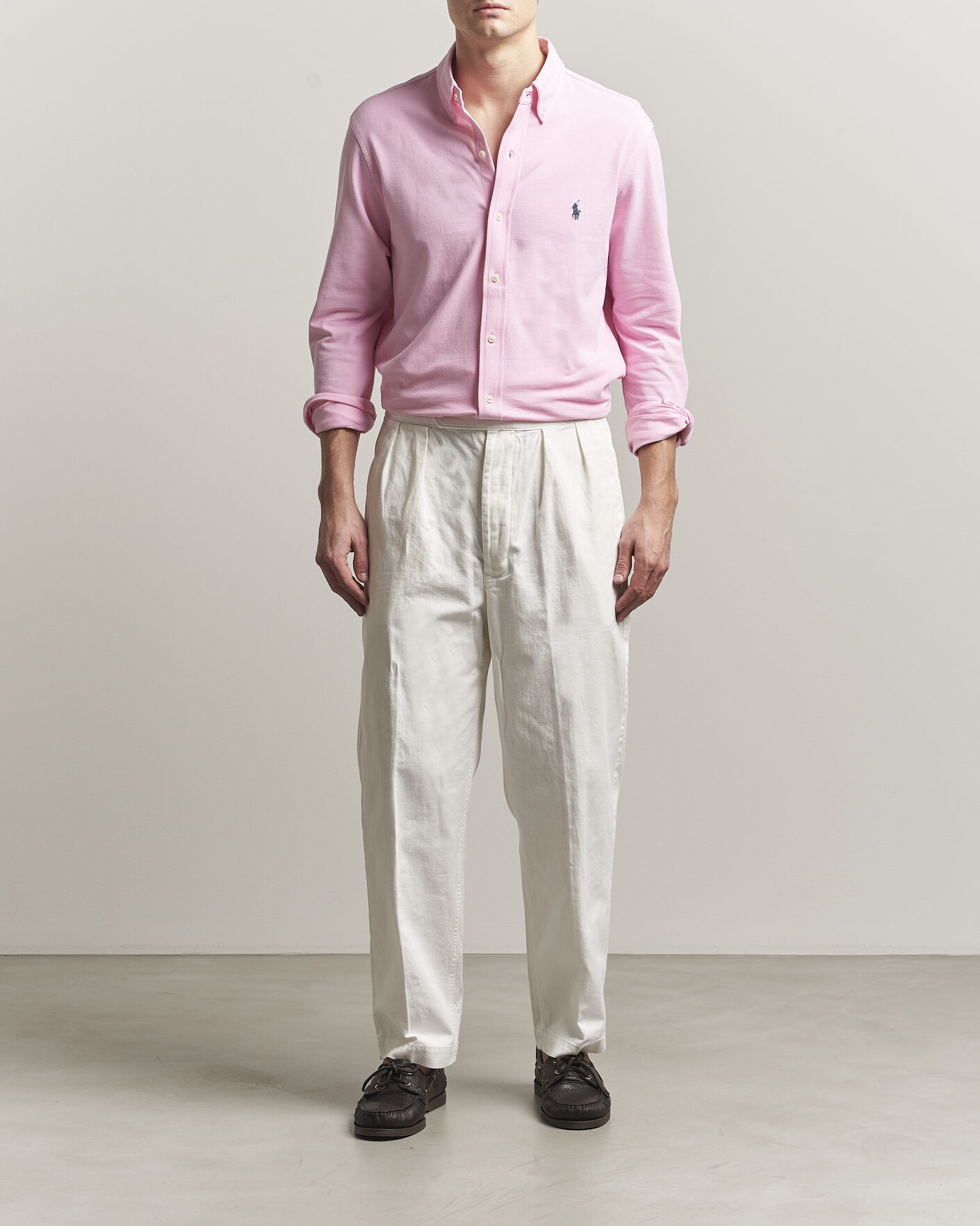 Uomini | Camicie | Polo Ralph Lauren | Featherweight Mesh Shirt Carmel Pink