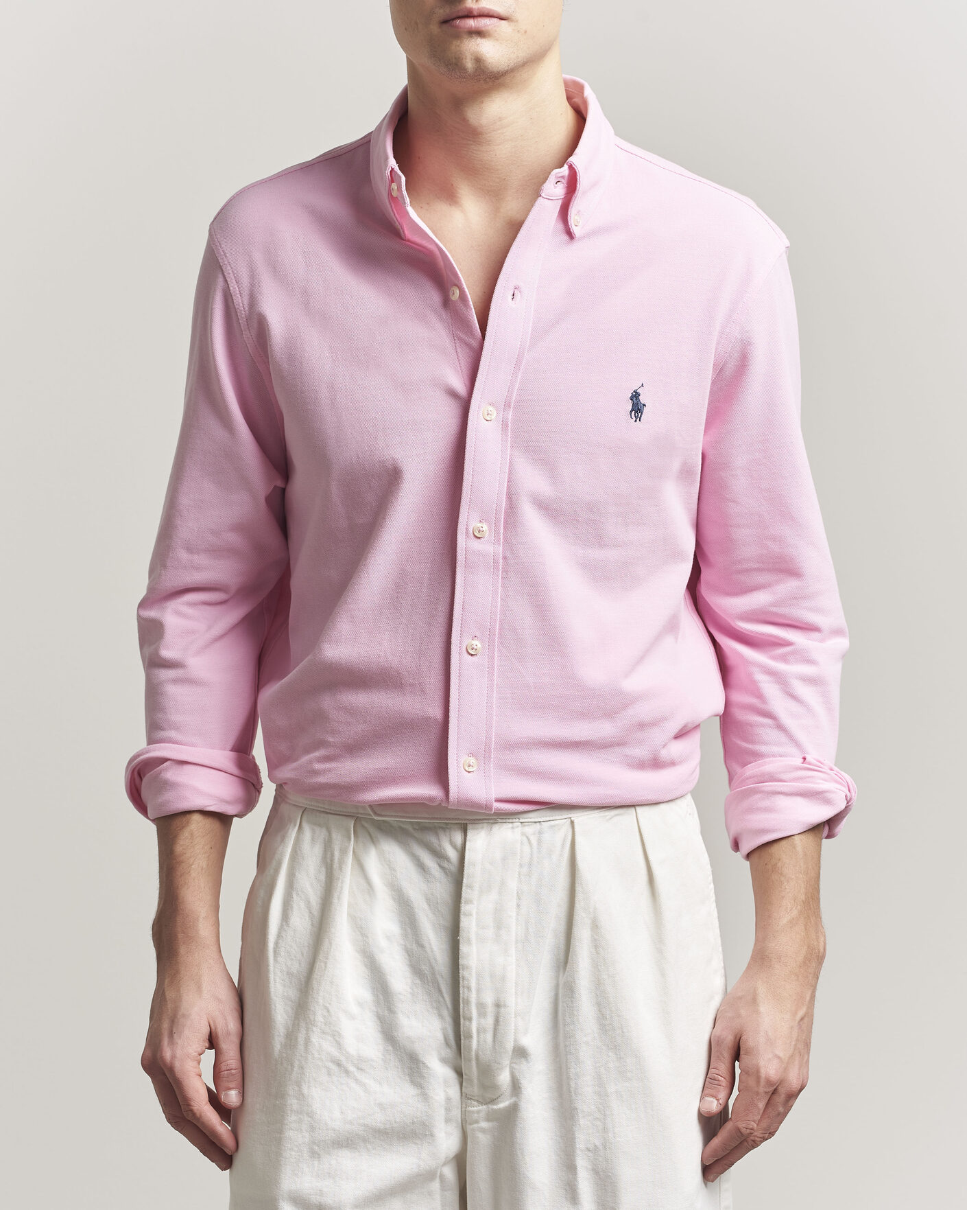 Uomini | Camicie | Polo Ralph Lauren | Featherweight Mesh Shirt Carmel Pink
