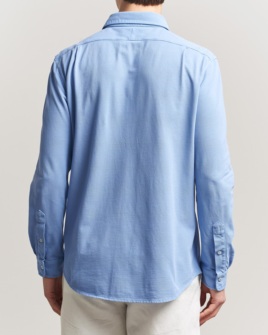 Uomini | Camicie | Polo Ralph Lauren | Featherweight Knitted Shirt Canvas Blue