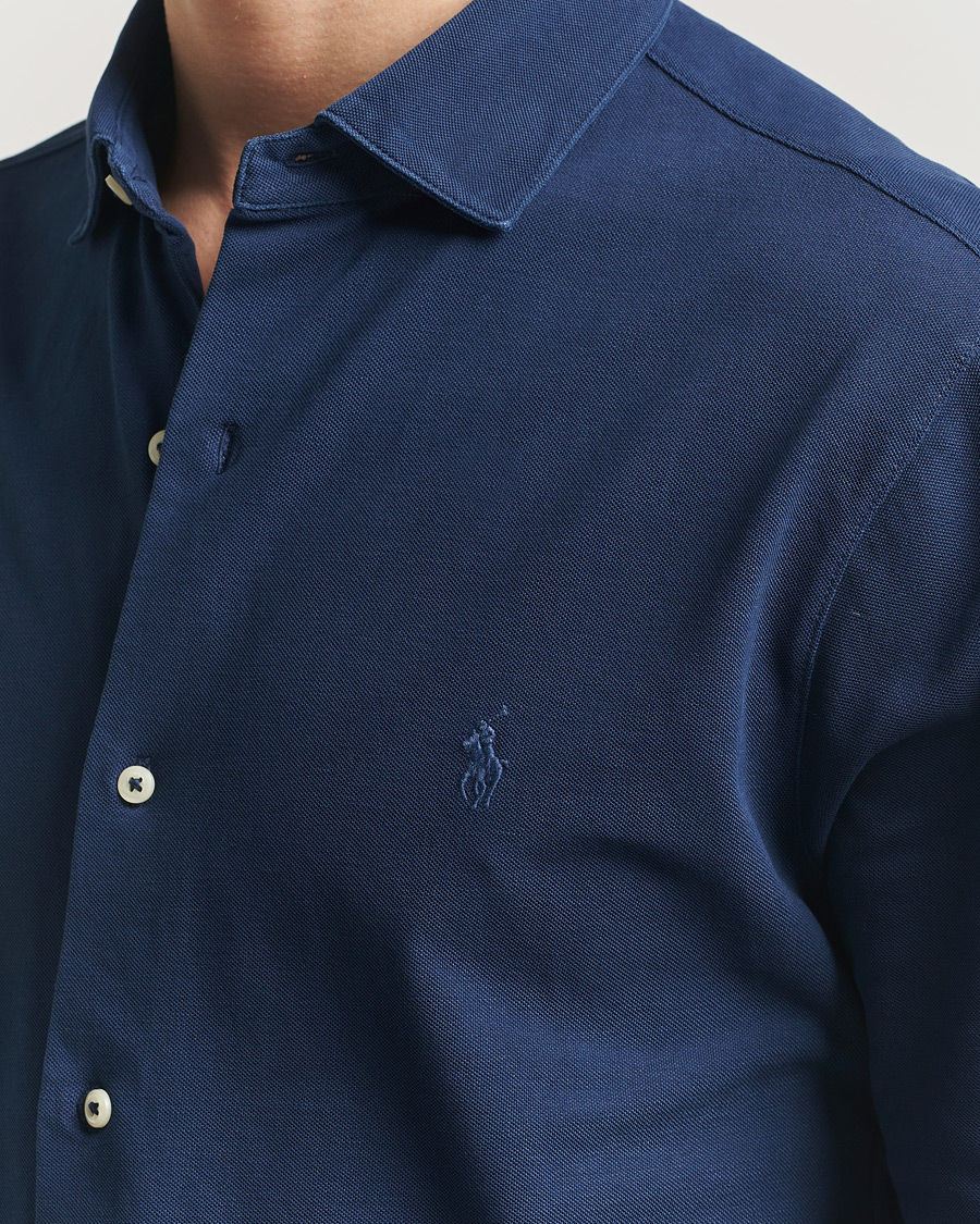 Uomini | Camicie | Polo Ralph Lauren | Featherweight Knitted Shirt Dark Cobalt