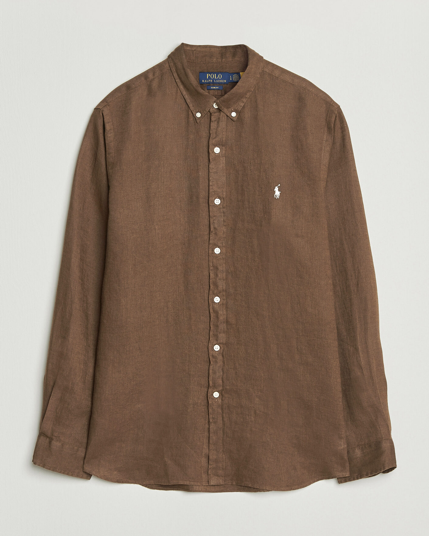 Uomini | Camicie | Polo Ralph Lauren | Slim Fit Linen Shirt Chestnut