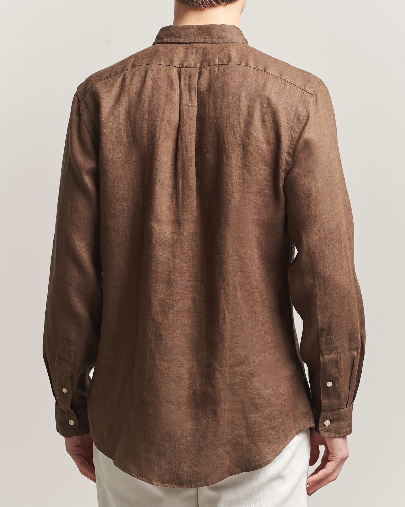 Uomini | Camicie | Polo Ralph Lauren | Slim Fit Linen Shirt Chestnut