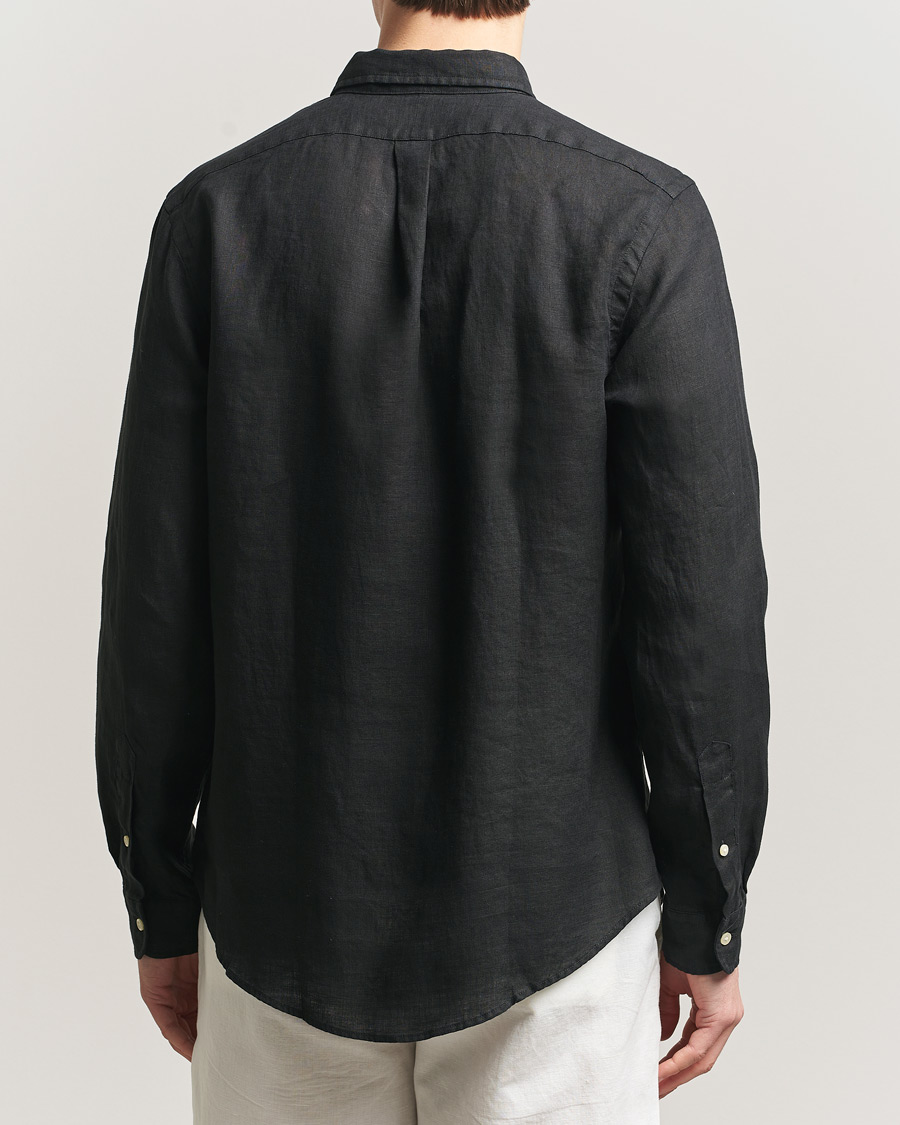 Uomini | Camicie | Polo Ralph Lauren | Slim Fit Linen Shirt Polo Black