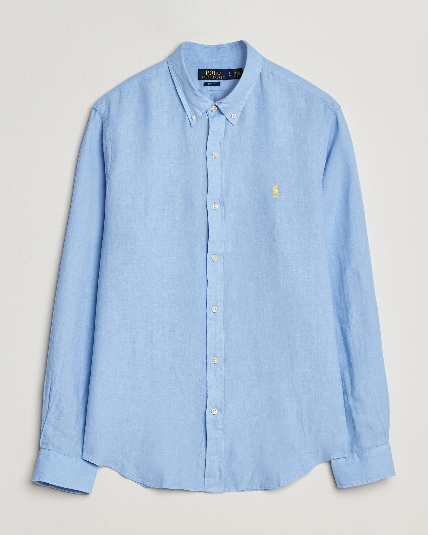 Uomini | Camicie | Polo Ralph Lauren | Slim Fit Linen Shirt Austin Blue