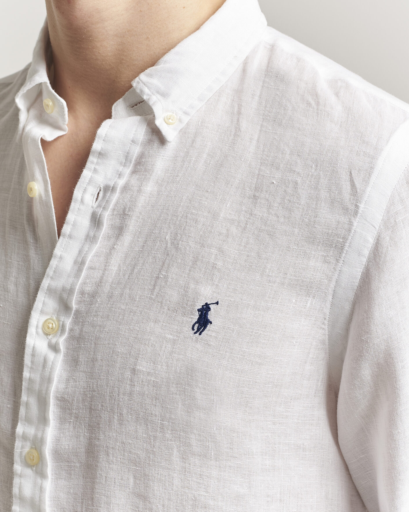 Uomini | Camicie | Polo Ralph Lauren | Slim Fit Linen Shirt White