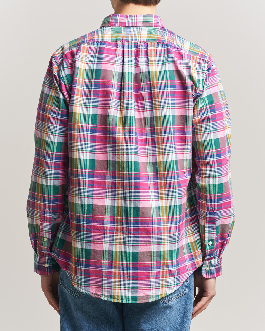 Uomini | Camicie | Polo Ralph Lauren | Custom Fit Checked Oxford Shirt Pink/Blue Multi