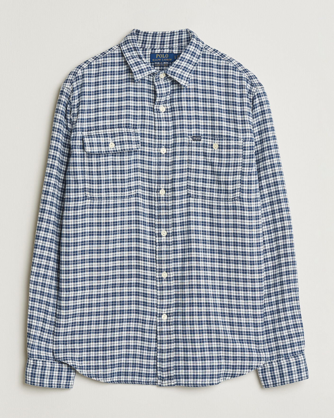 Uomini | Camicie | Polo Ralph Lauren | Double Faced Oxford Shirt Dark Indigo Cream