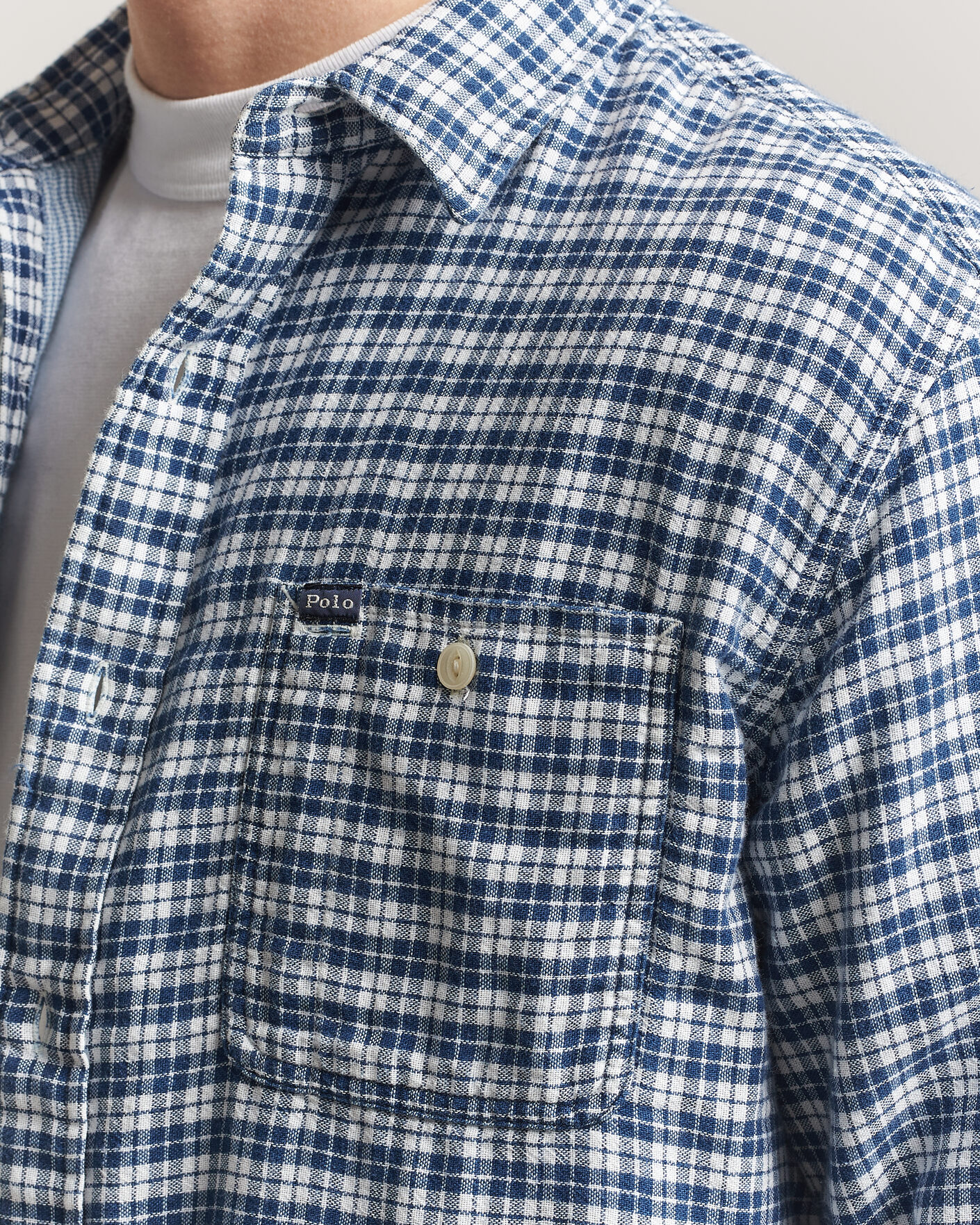 Uomini | Camicie | Polo Ralph Lauren | Double Faced Oxford Shirt Dark Indigo Cream