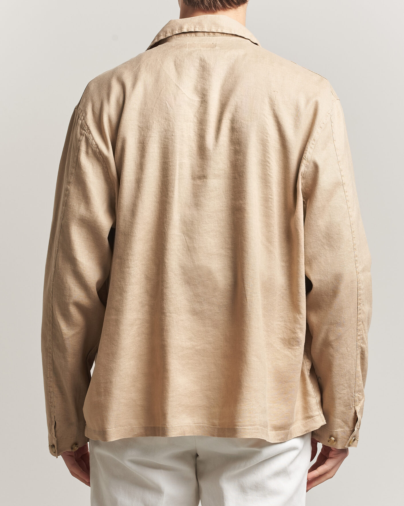 Uomini | Camicie | Polo Ralph Lauren | Stretch Linen Overshirt Coastal Beige