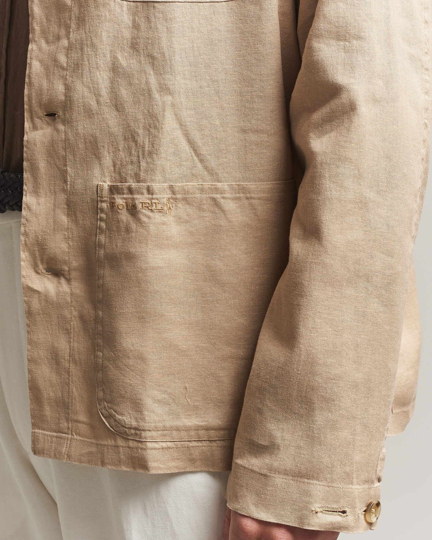 Uomini | Camicie | Polo Ralph Lauren | Stretch Linen Overshirt Coastal Beige
