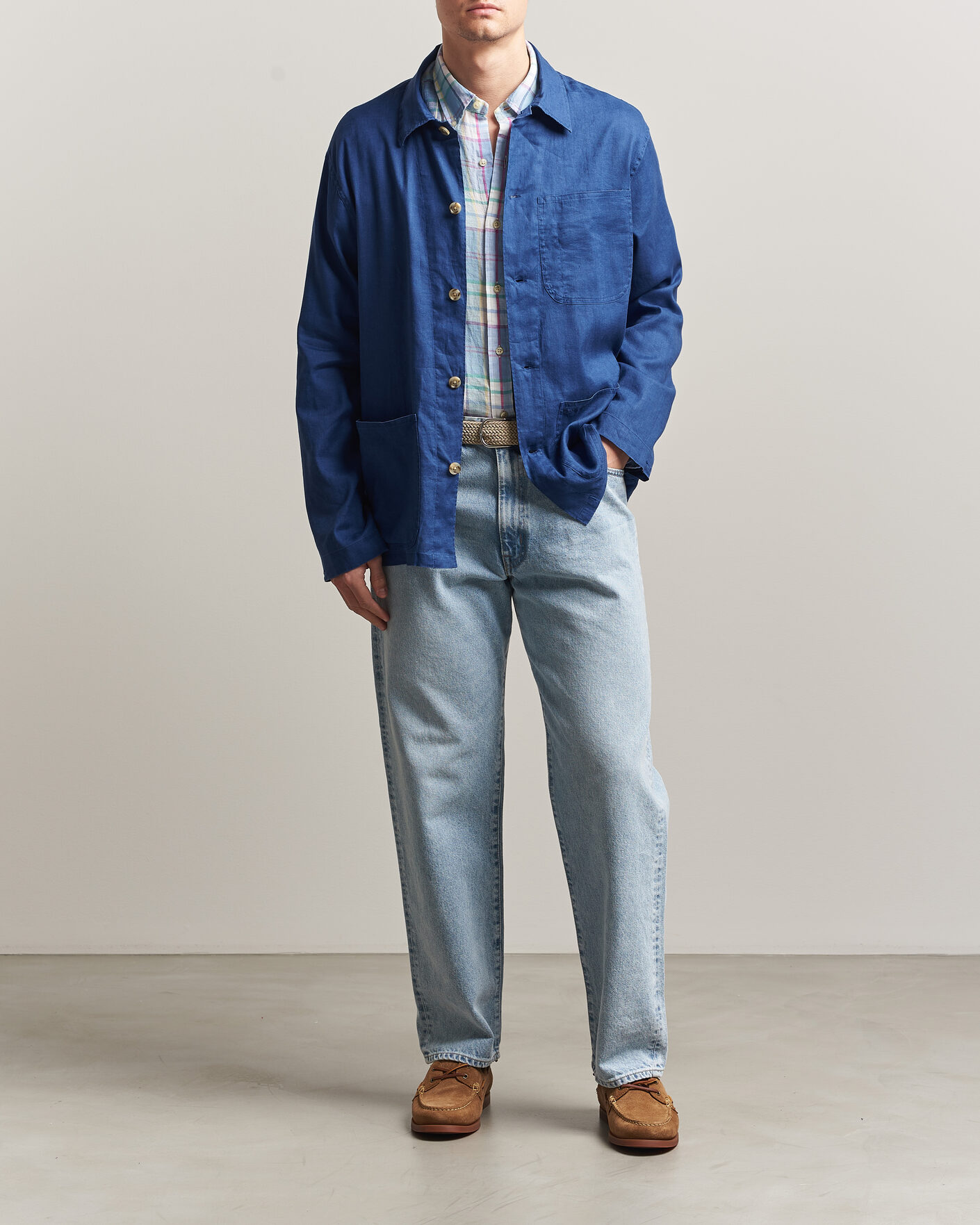 Uomini | Camicie | Polo Ralph Lauren | Stretch Linen Overshirt Annapolis Blue