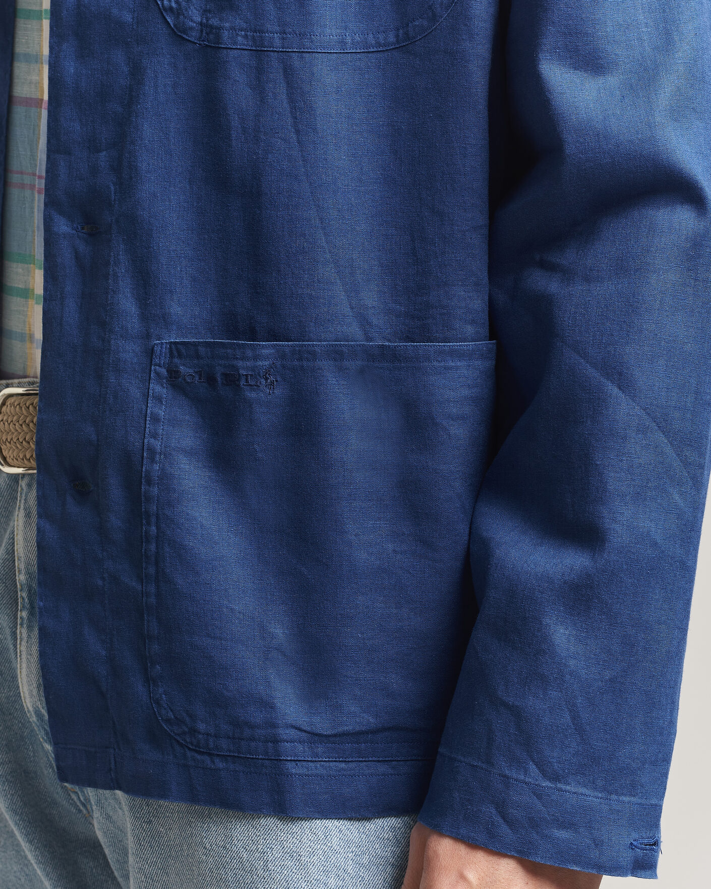 Uomini | Camicie | Polo Ralph Lauren | Stretch Linen Overshirt Annapolis Blue