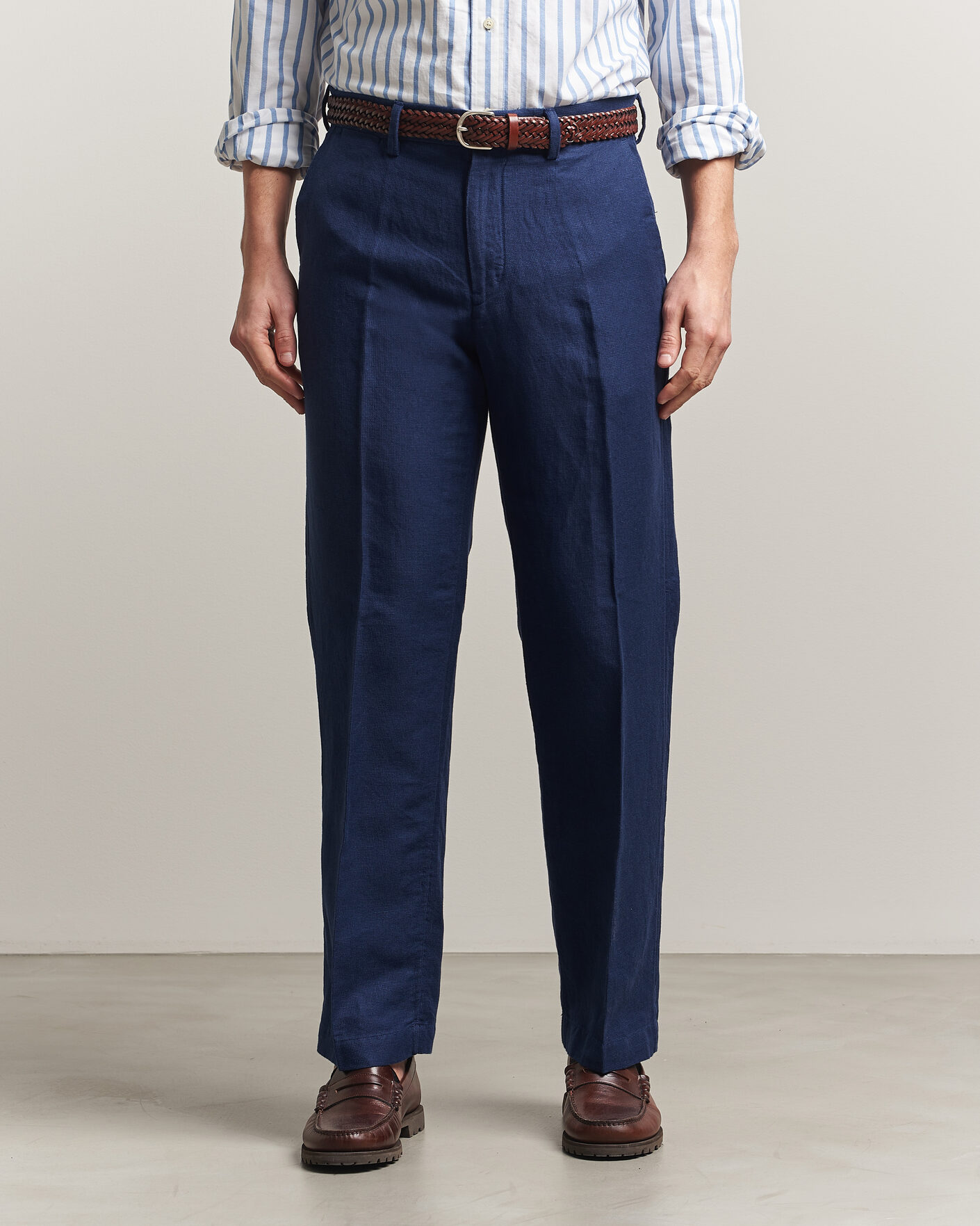 Uomini | Pantaloni | Polo Ralph Lauren | Cotton Linen Pants Newport Navy