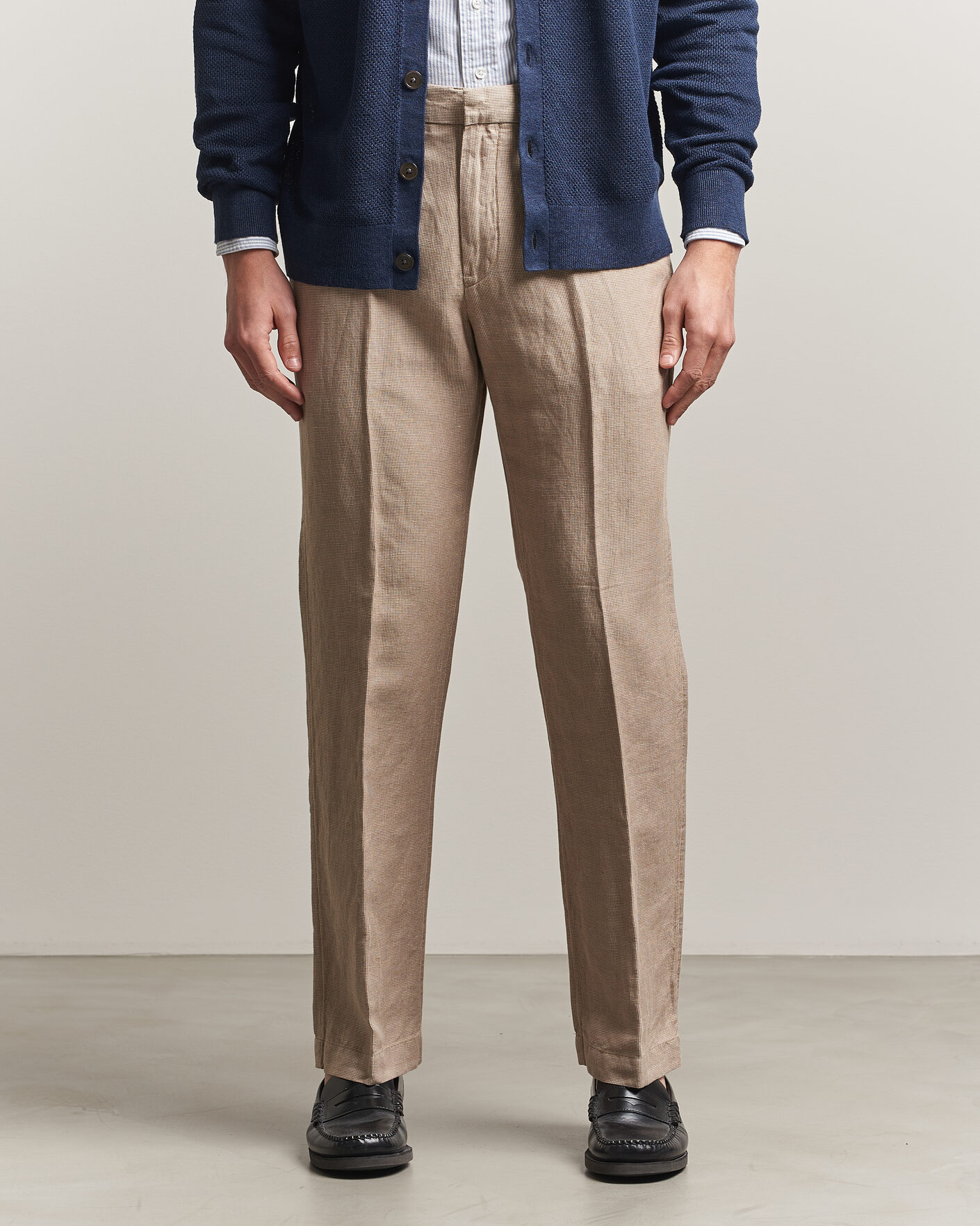 Uomini | Pantaloni | Polo Ralph Lauren | Cotton Linen Pants Madison Tan Stone Grey
