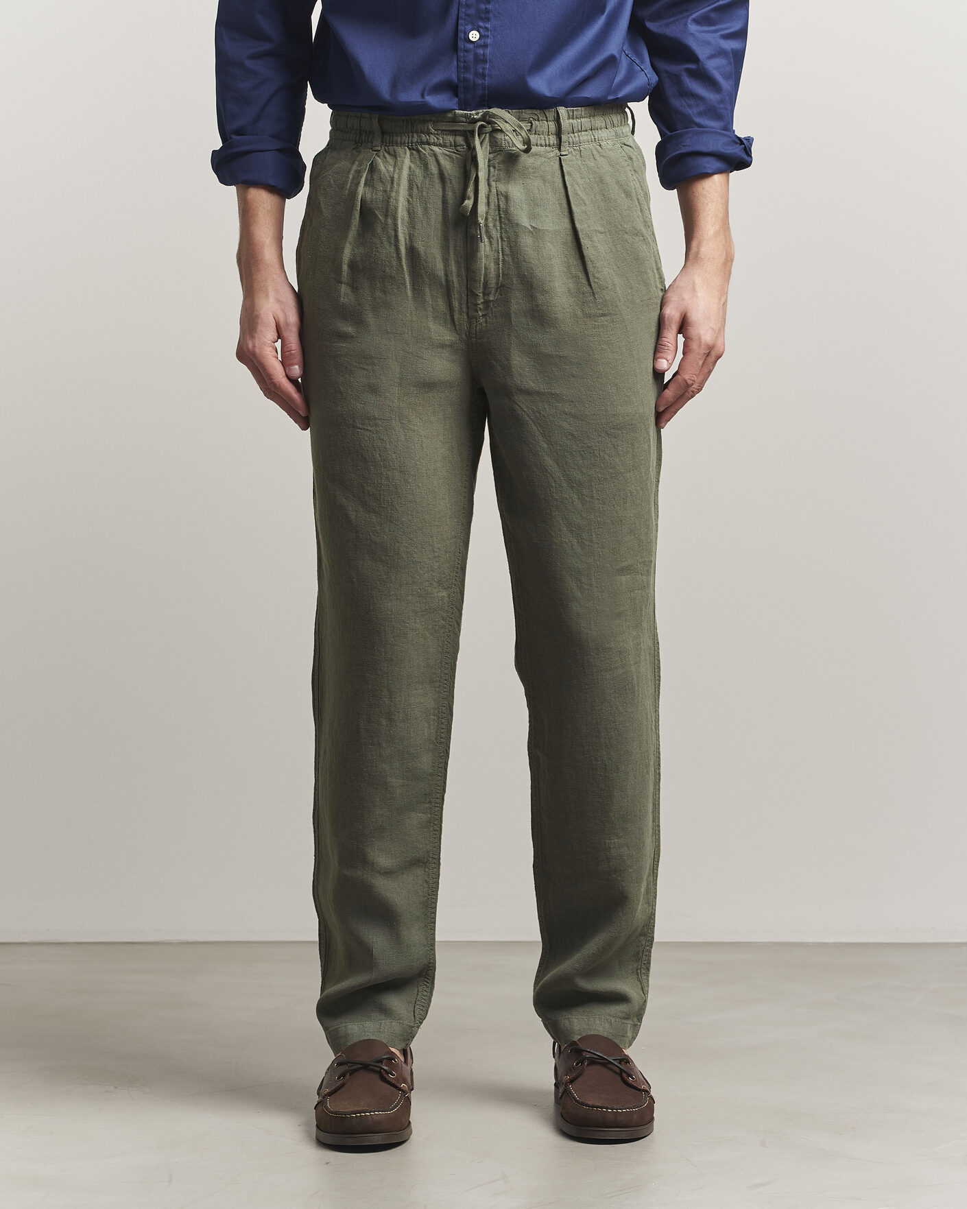 Uomini | Pantaloni | Polo Ralph Lauren | Prepster Linen Trousers New Olive