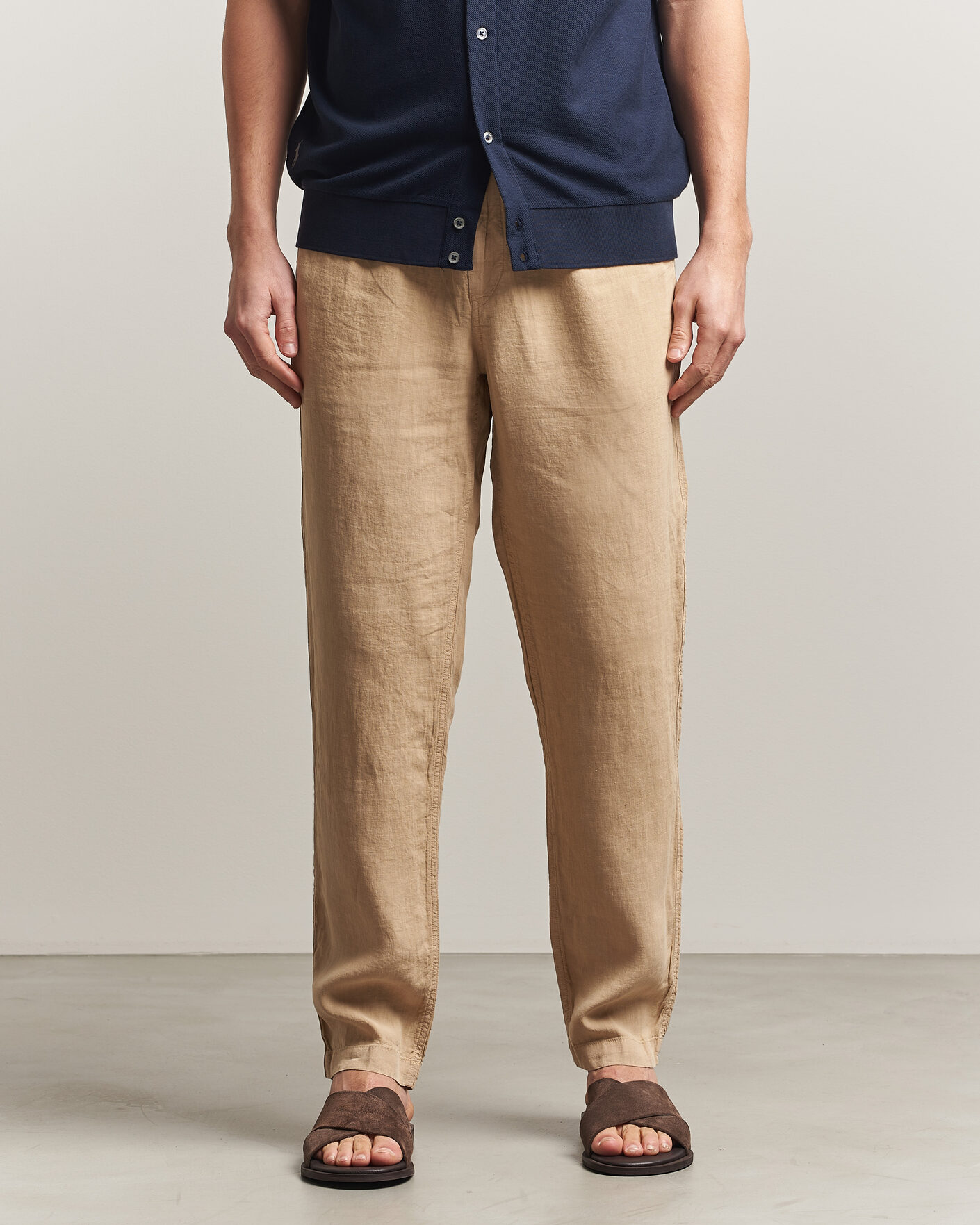 Uomini | Pantaloni | Polo Ralph Lauren | Prepster Linen Trousers Classic Khaki