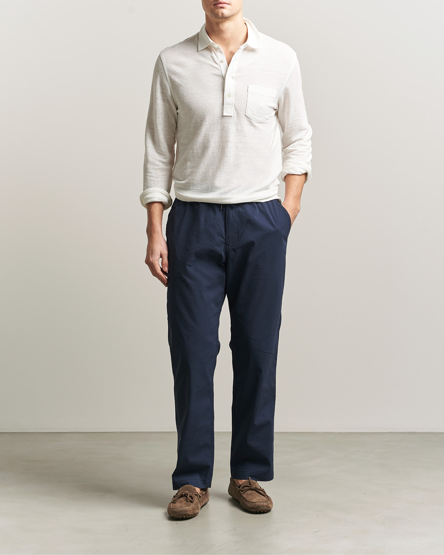 Uomini | Pantaloni | Polo Ralph Lauren | Seersucker Pants Newport Navy