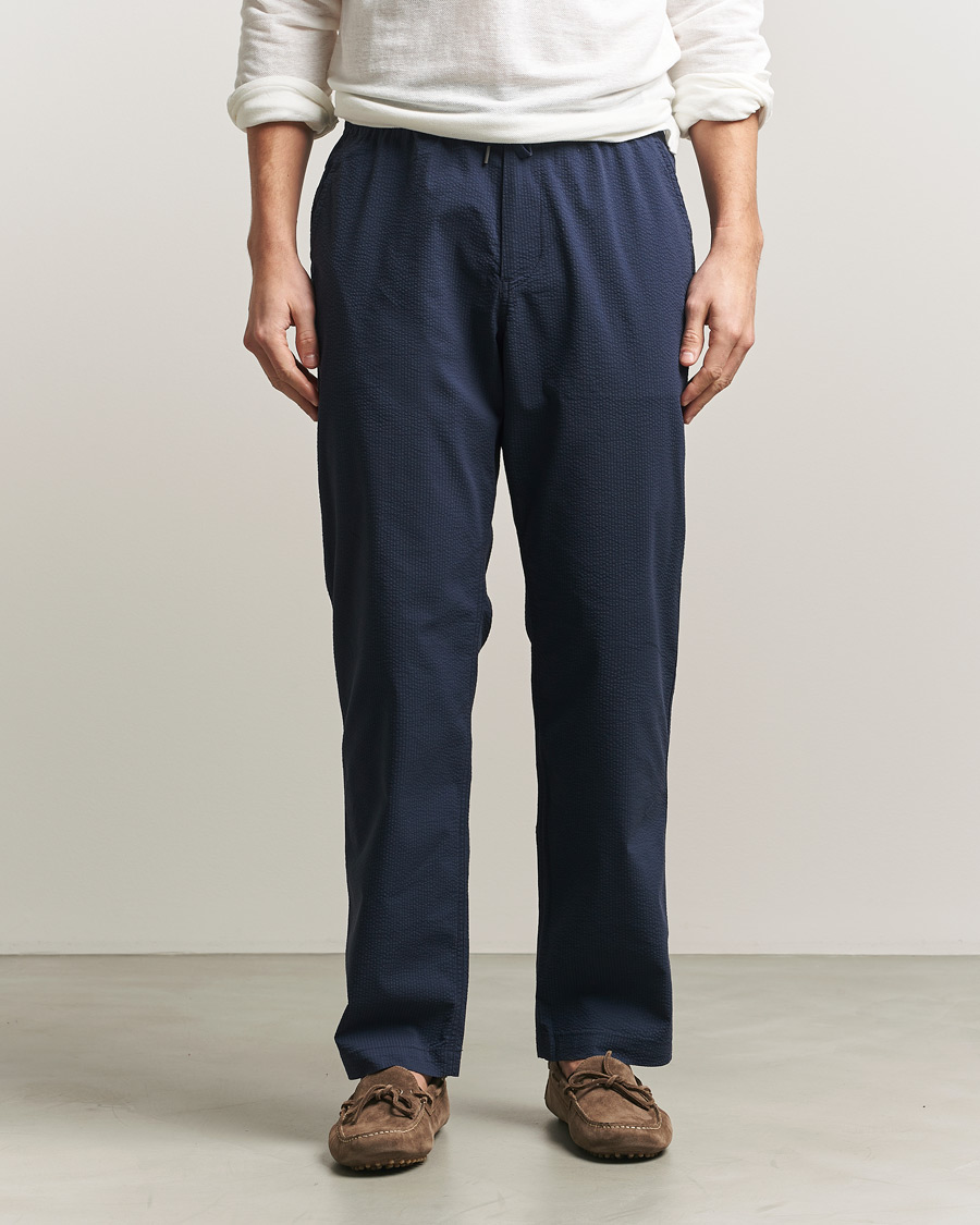 Uomini | Pantaloni | Polo Ralph Lauren | Seersucker Pants Newport Navy