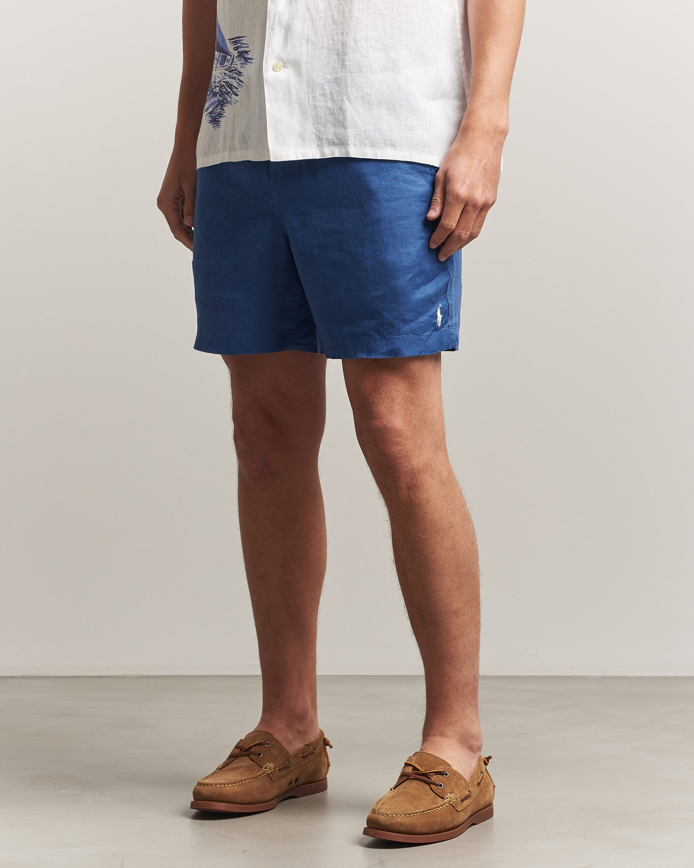 Uomini | Pantaloncini | Polo Ralph Lauren | Dyed Linen Shorts Dusty Azure