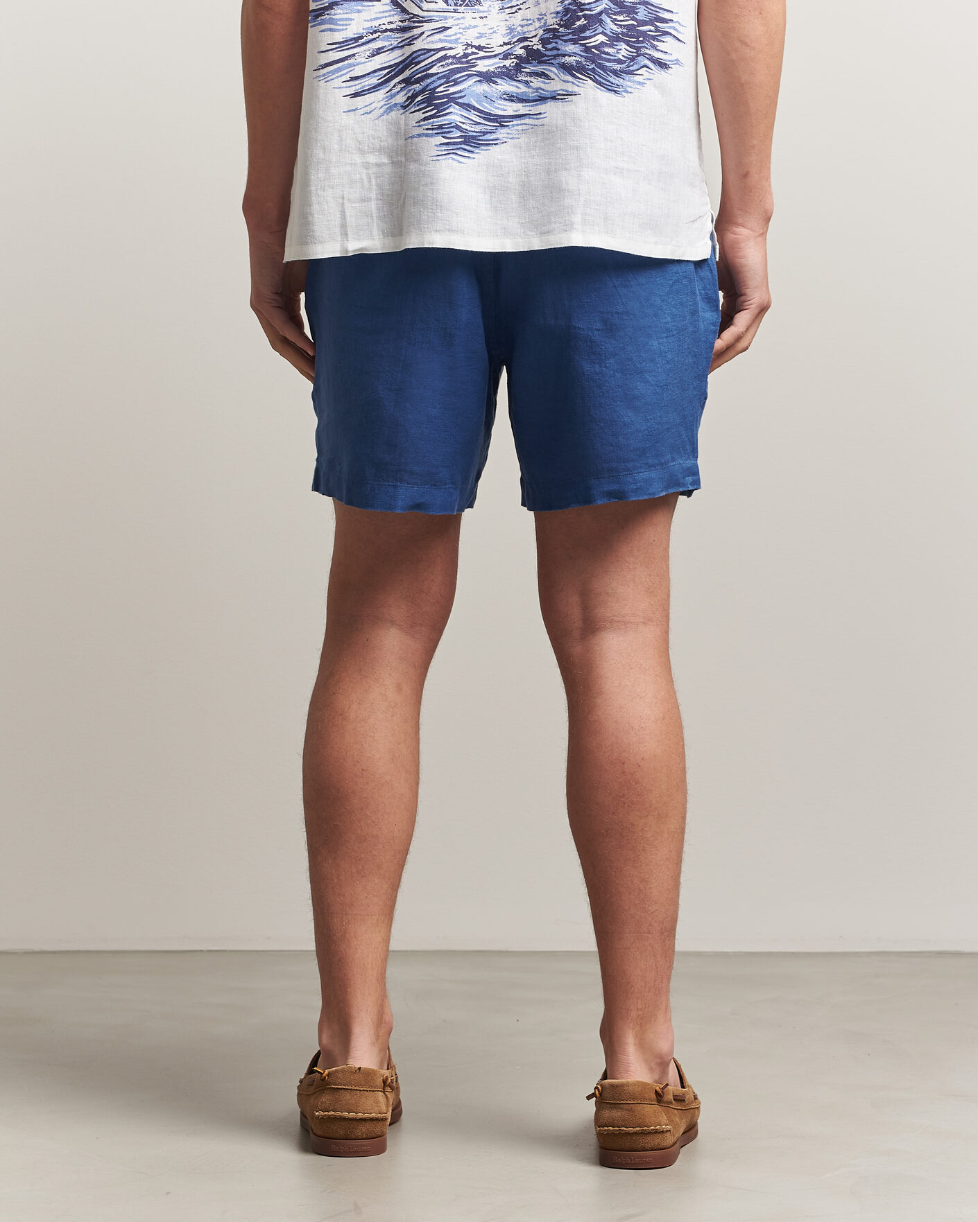 Uomini | Pantaloncini | Polo Ralph Lauren | Dyed Linen Shorts Dusty Azure
