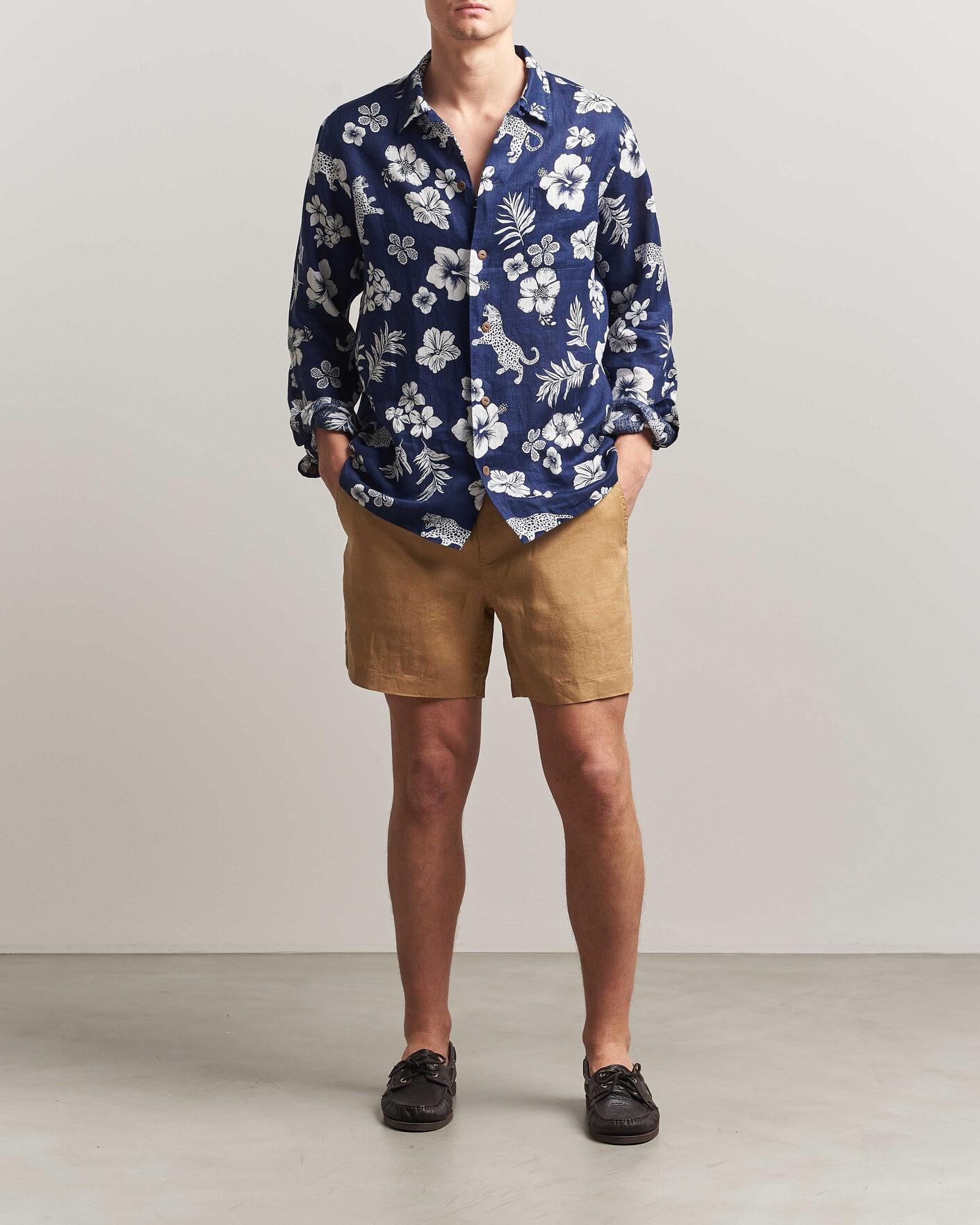 Uomini | Pantaloncini | Polo Ralph Lauren | Dyed Linen Shorts Cafe Tan
