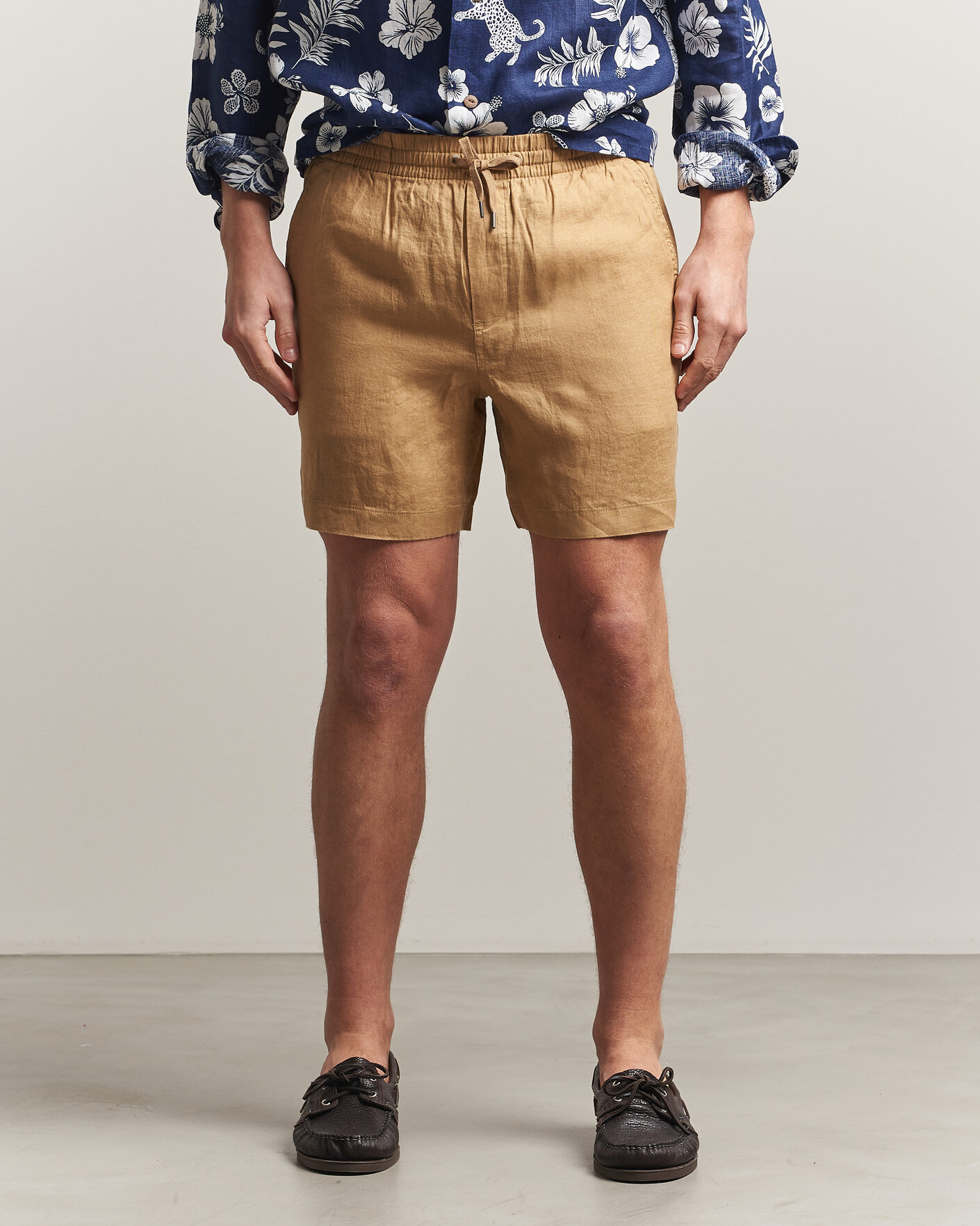 Uomini | Pantaloncini | Polo Ralph Lauren | Dyed Linen Shorts Cafe Tan