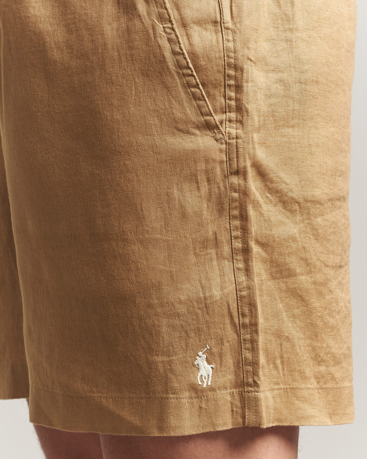 Uomini | Pantaloncini | Polo Ralph Lauren | Dyed Linen Shorts Cafe Tan