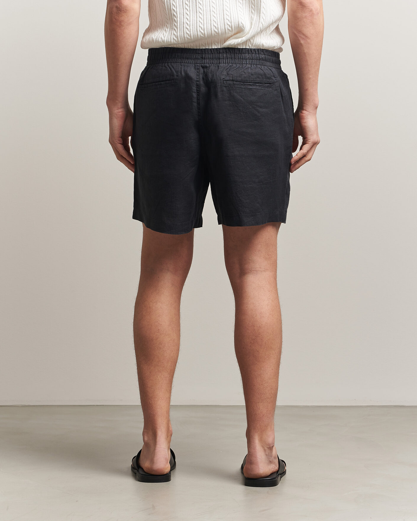 Uomini | Pantaloncini | Polo Ralph Lauren | Dyed Linen Shorts Polo Black