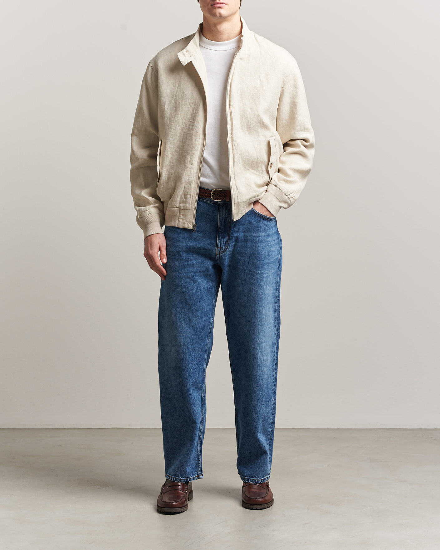 Uomini | Giacche | Polo Ralph Lauren | Linen Herringbone Windbreaker Basic Sand