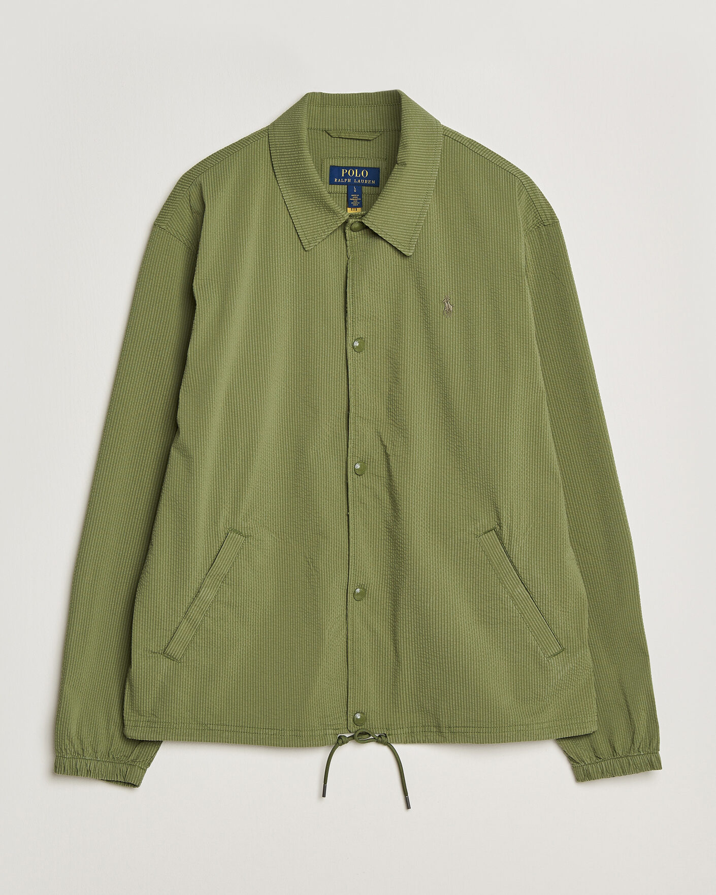 Uomini | Giacche | Polo Ralph Lauren | Seersucker Windbreaker Jacket Supply Olive
