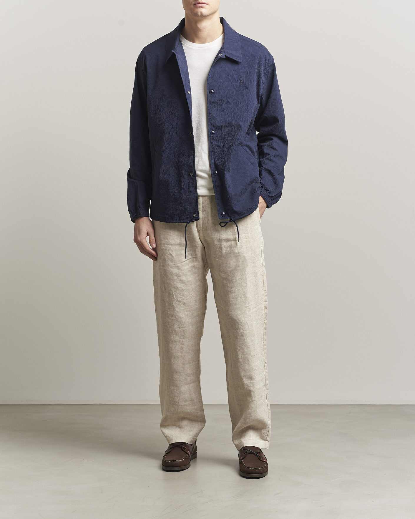 Uomini | Giacche | Polo Ralph Lauren | Seersucker Windbreaker Jacket Newport Navy