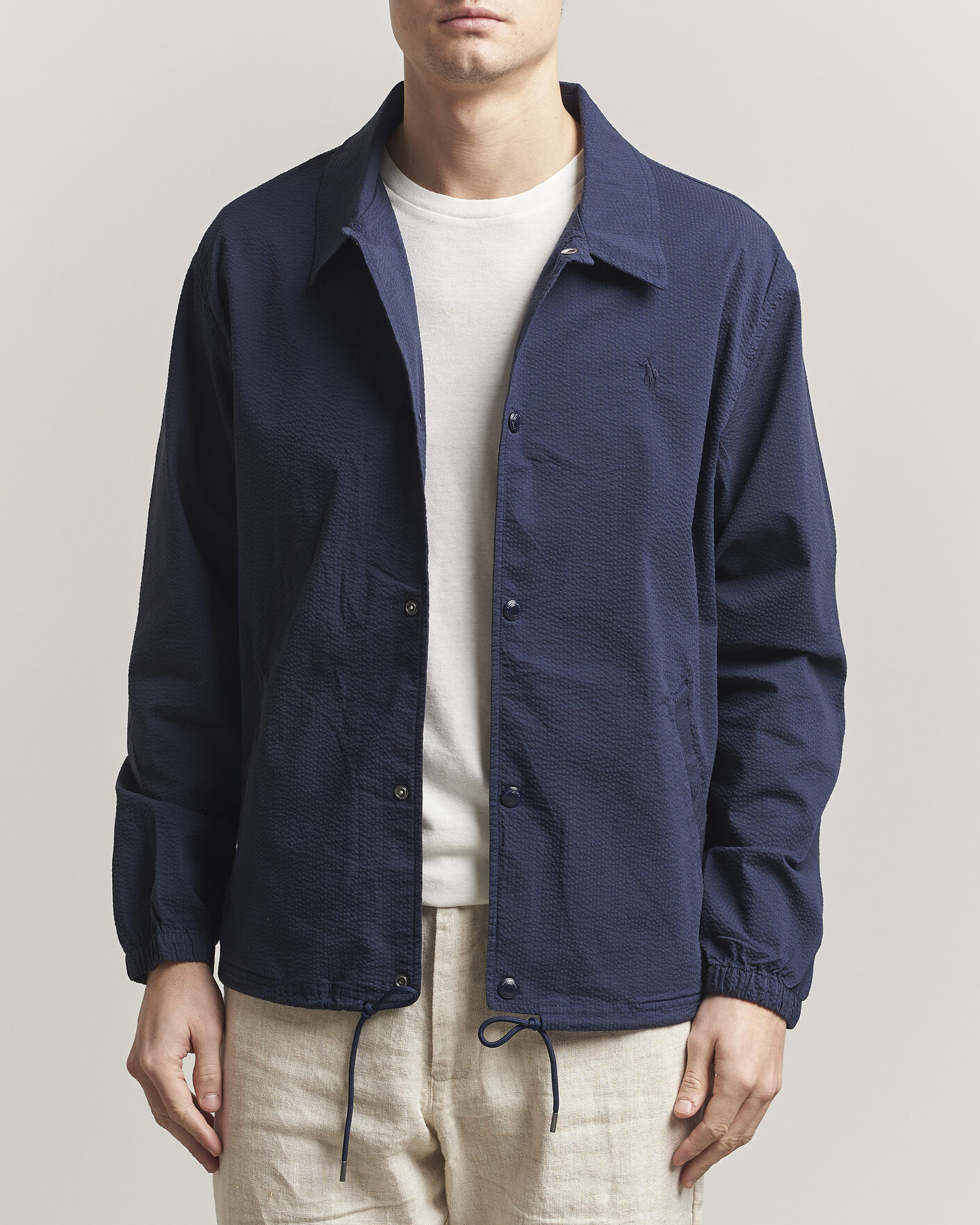 Uomini | Giacche | Polo Ralph Lauren | Seersucker Windbreaker Jacket Newport Navy