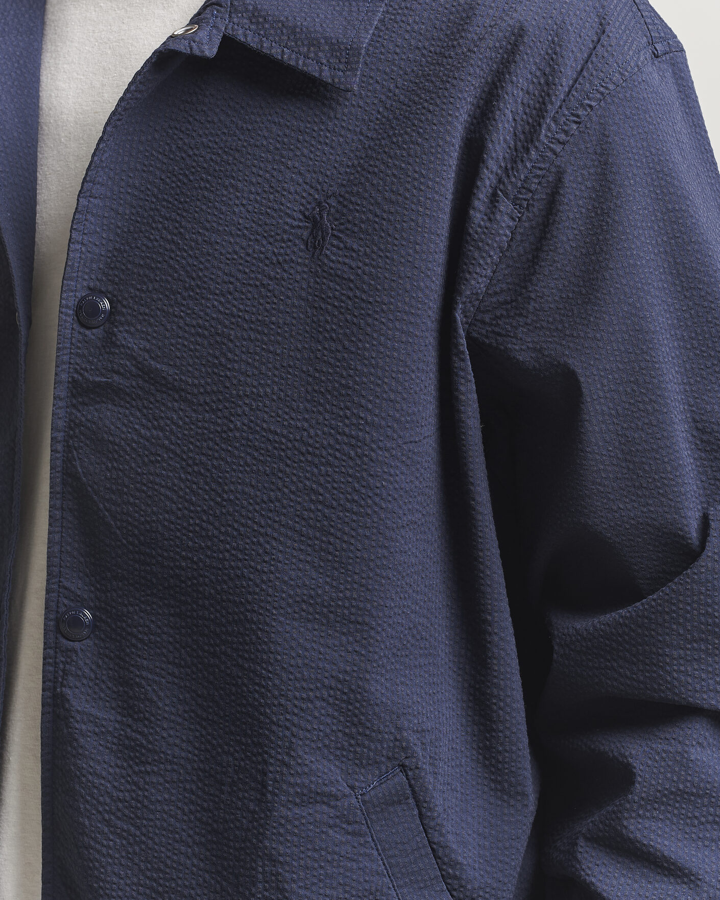 Uomini | Giacche | Polo Ralph Lauren | Seersucker Windbreaker Jacket Newport Navy