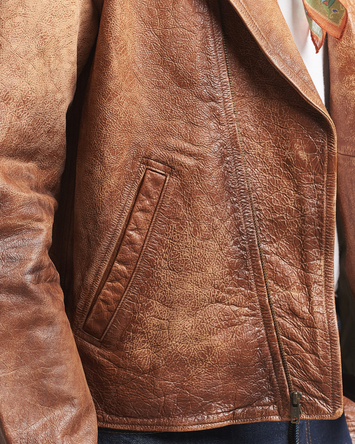 Uomini | Giacche | Polo Ralph Lauren | Cow Leather Moto Jacket Brown